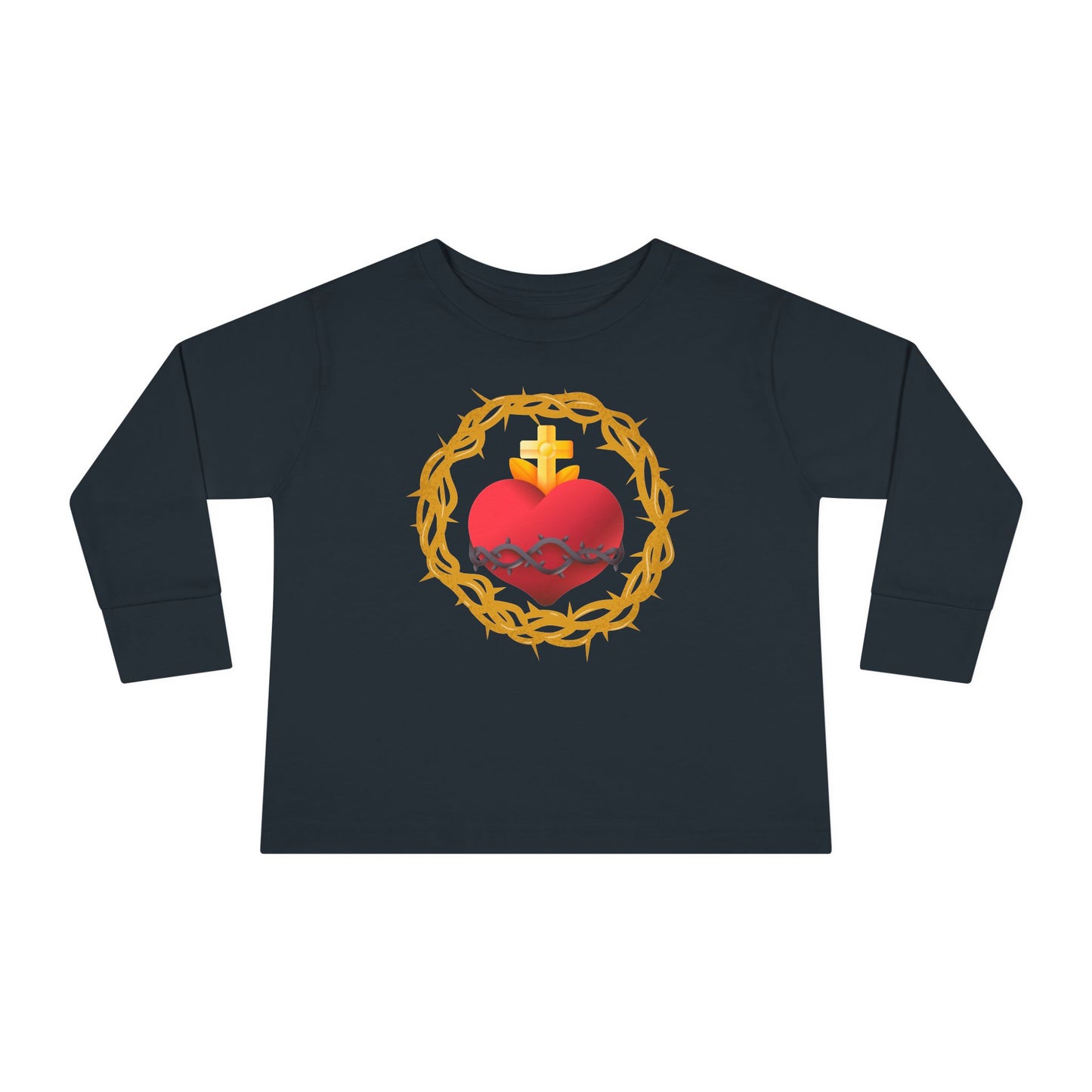 Sacred Heart of Jesus | Boy & Girl Toddler Long Sleeve T-Shirt