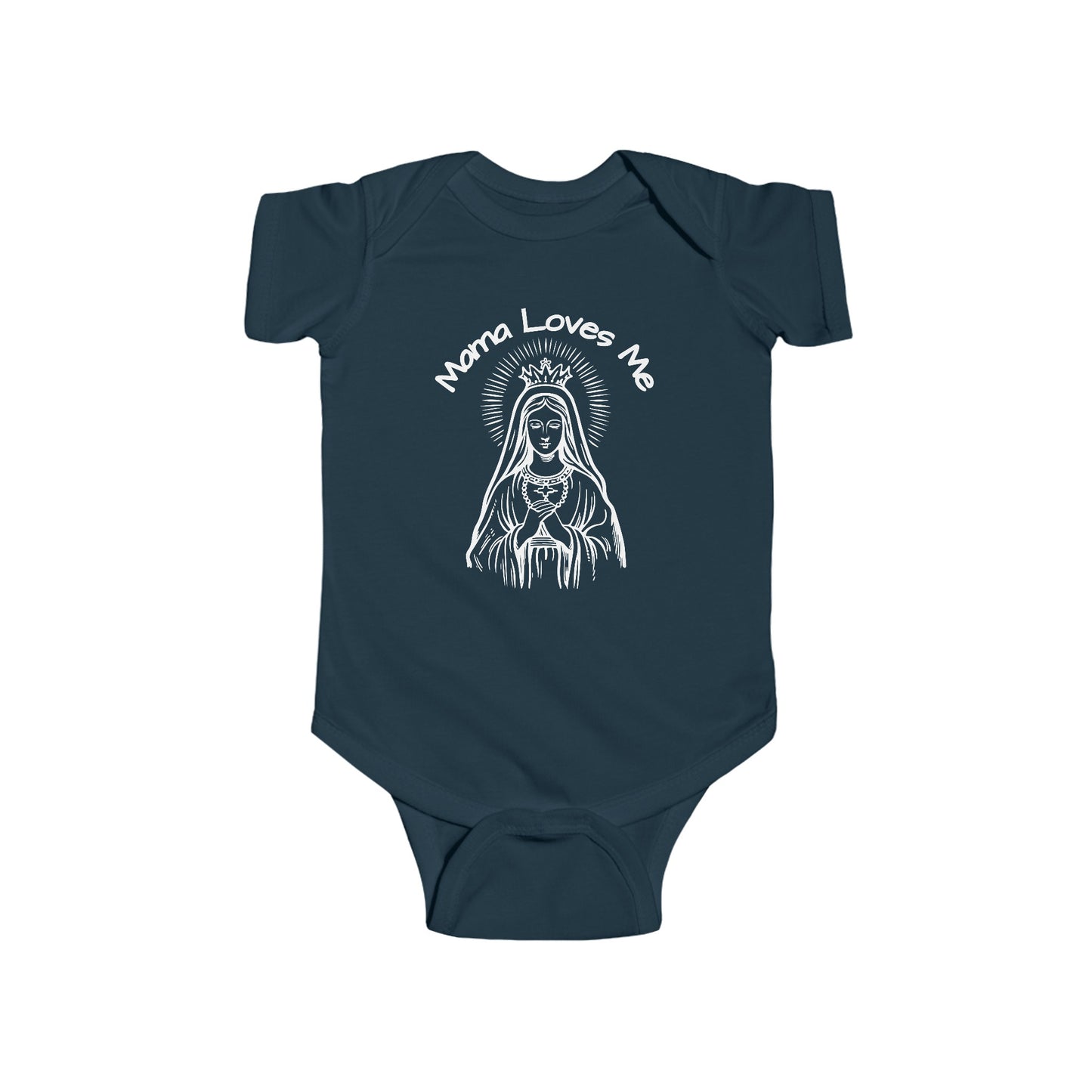 Mama Loves Me—Our Lady Queen of Heaven | Boy & Girl Bodysuit