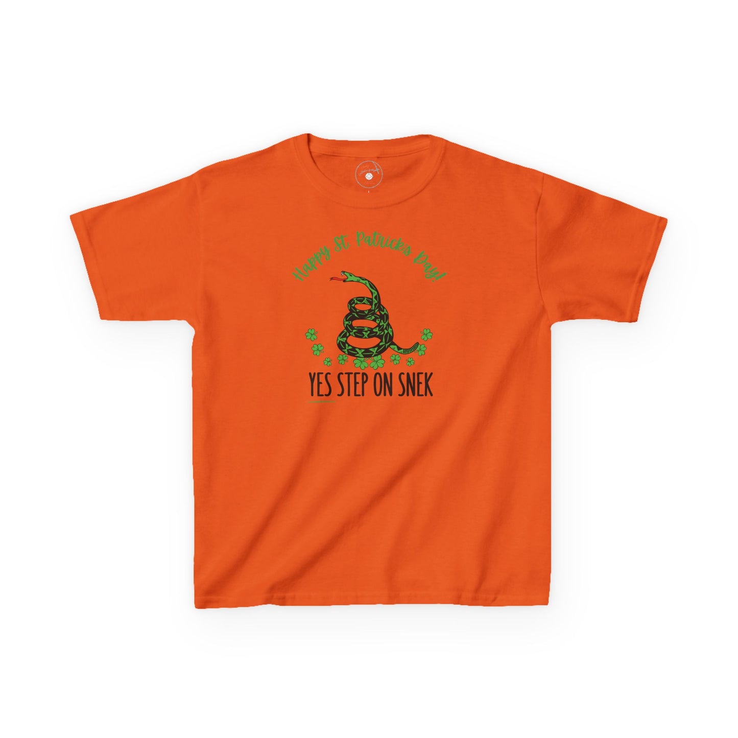 Yes Step on Snek - St. Patrick's Day | Big Kids Tee