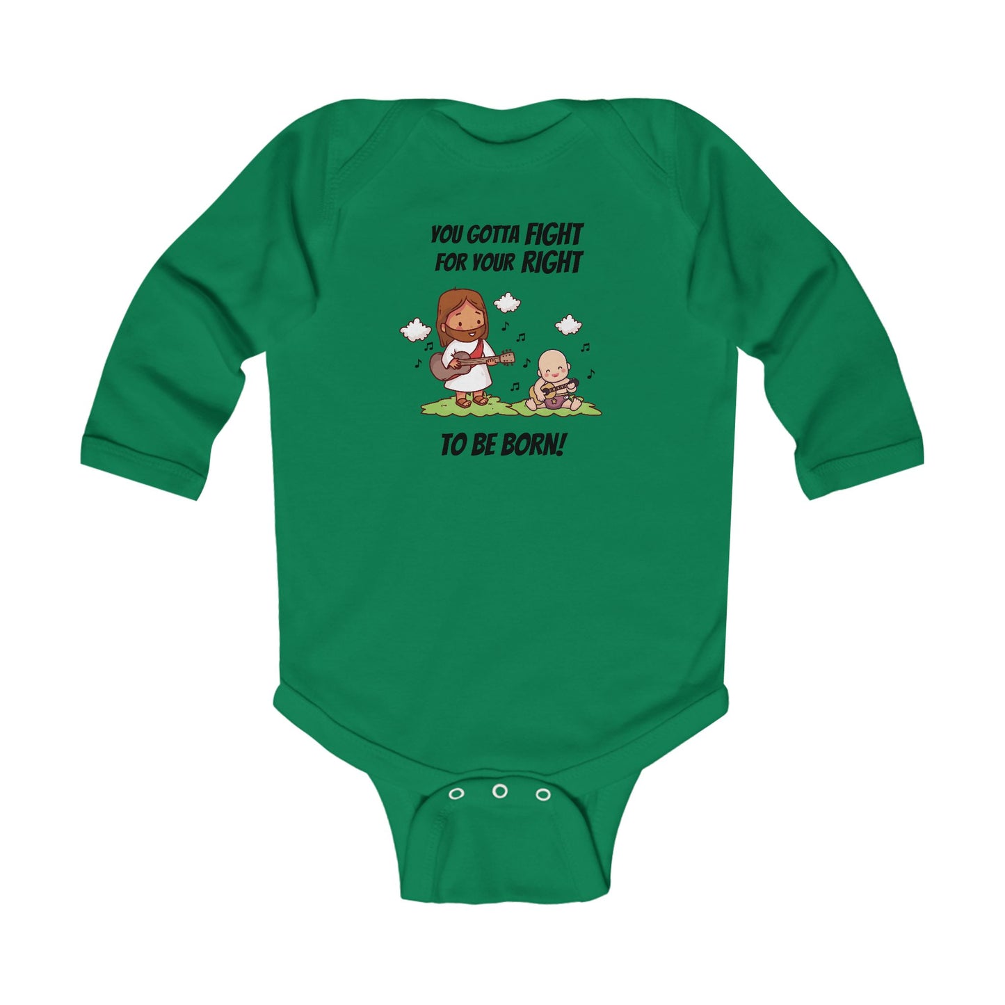 Fight for Your Right to Be Born | Boy & Girl Long Sleeve Bodysuit