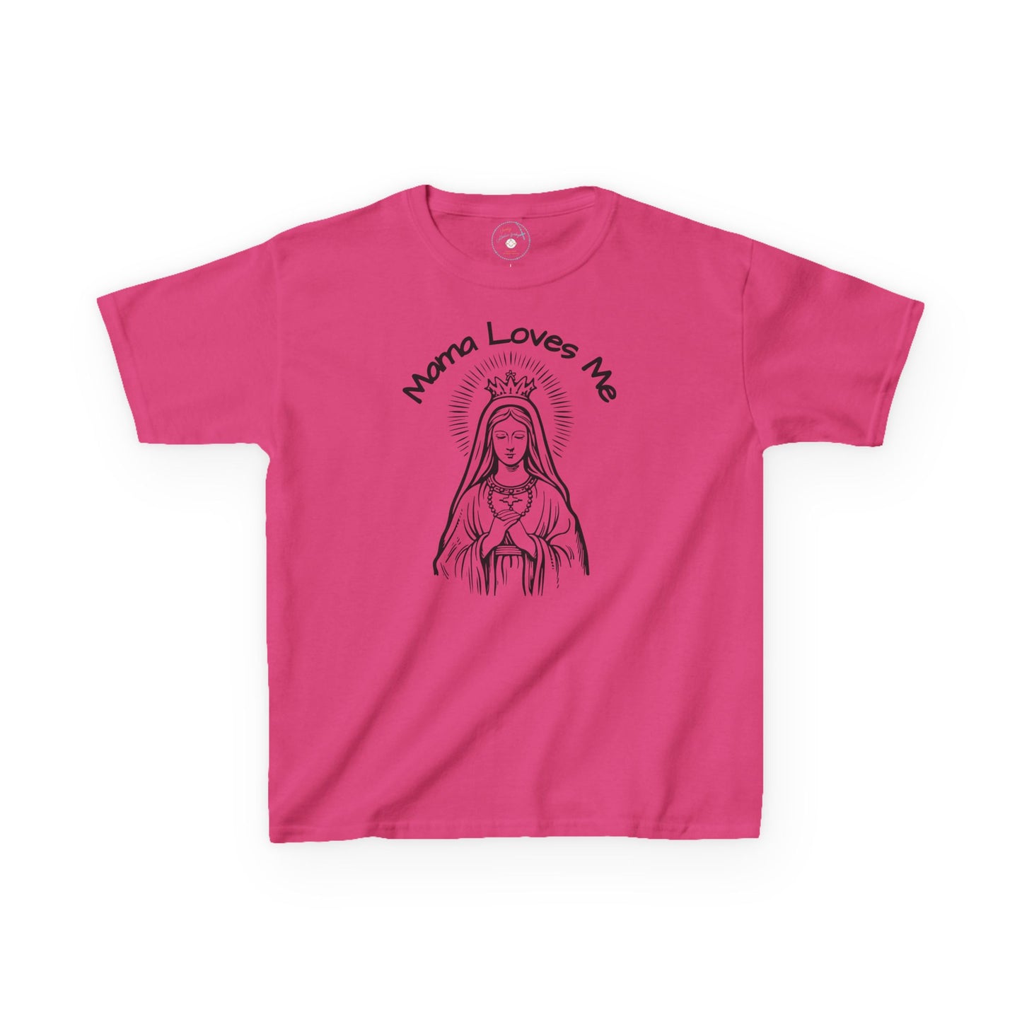 Mama Loves Me—Our Lady Queen of Heaven | Big Kids Tee