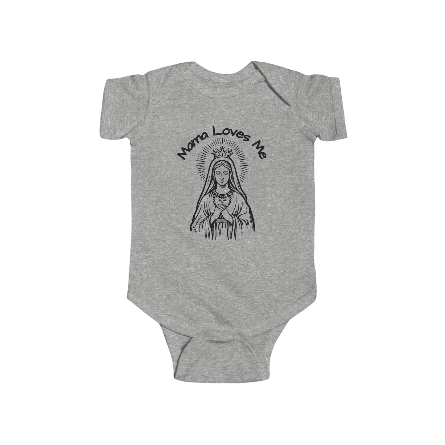 Mama Loves Me—Our Lady Queen of Heaven | Boy & Girl Bodysuit