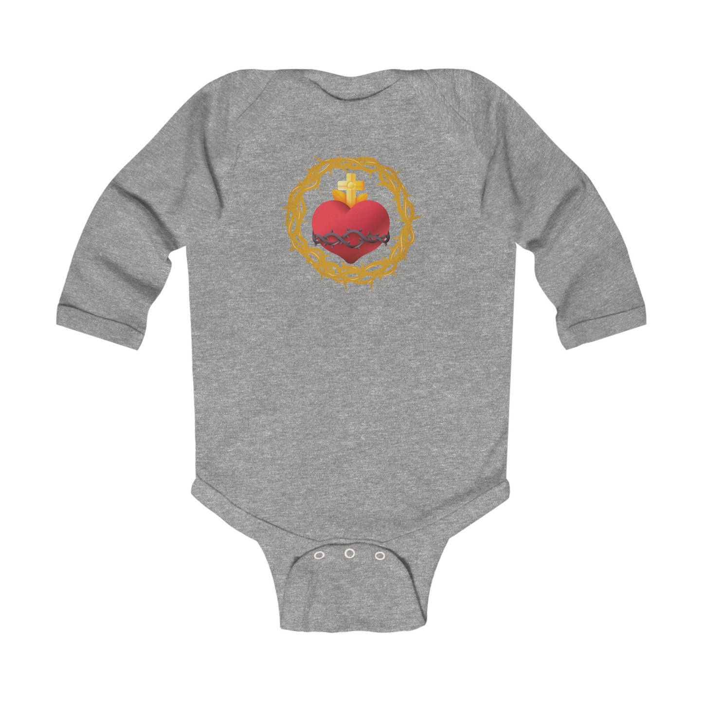 Sacred Heart of Jesus | Boy & Girl Long Sleeve Bodysuit