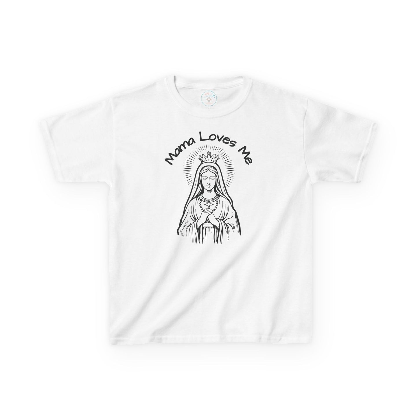 Mama Loves Me—Our Lady Queen of Heaven | Big Kids Tee