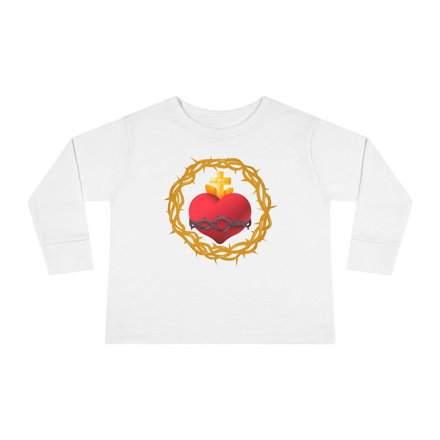 Sacred Heart of Jesus | Boy & Girl Toddler Long Sleeve T-Shirt
