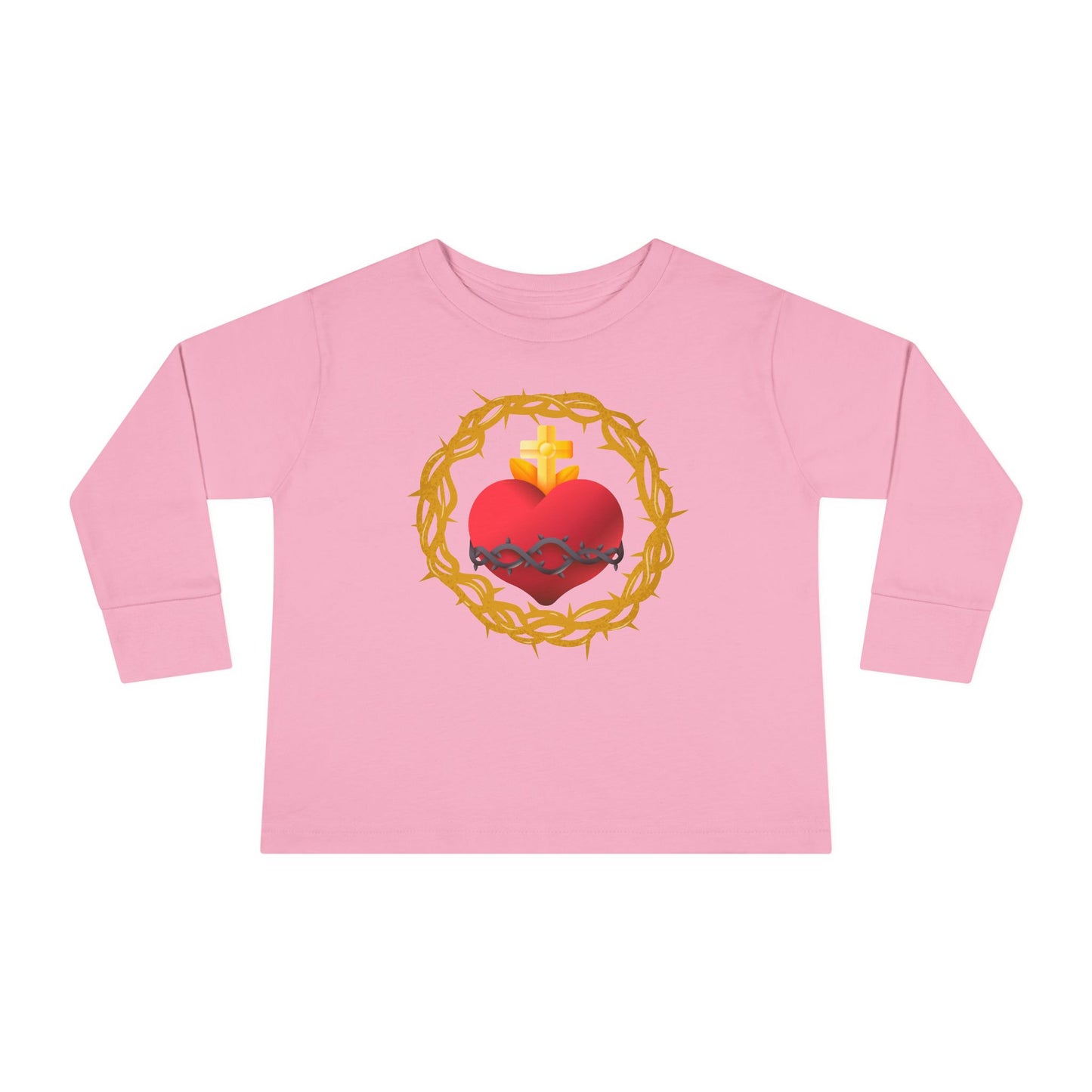 Sacred Heart of Jesus | Boy & Girl Toddler Long Sleeve T-Shirt