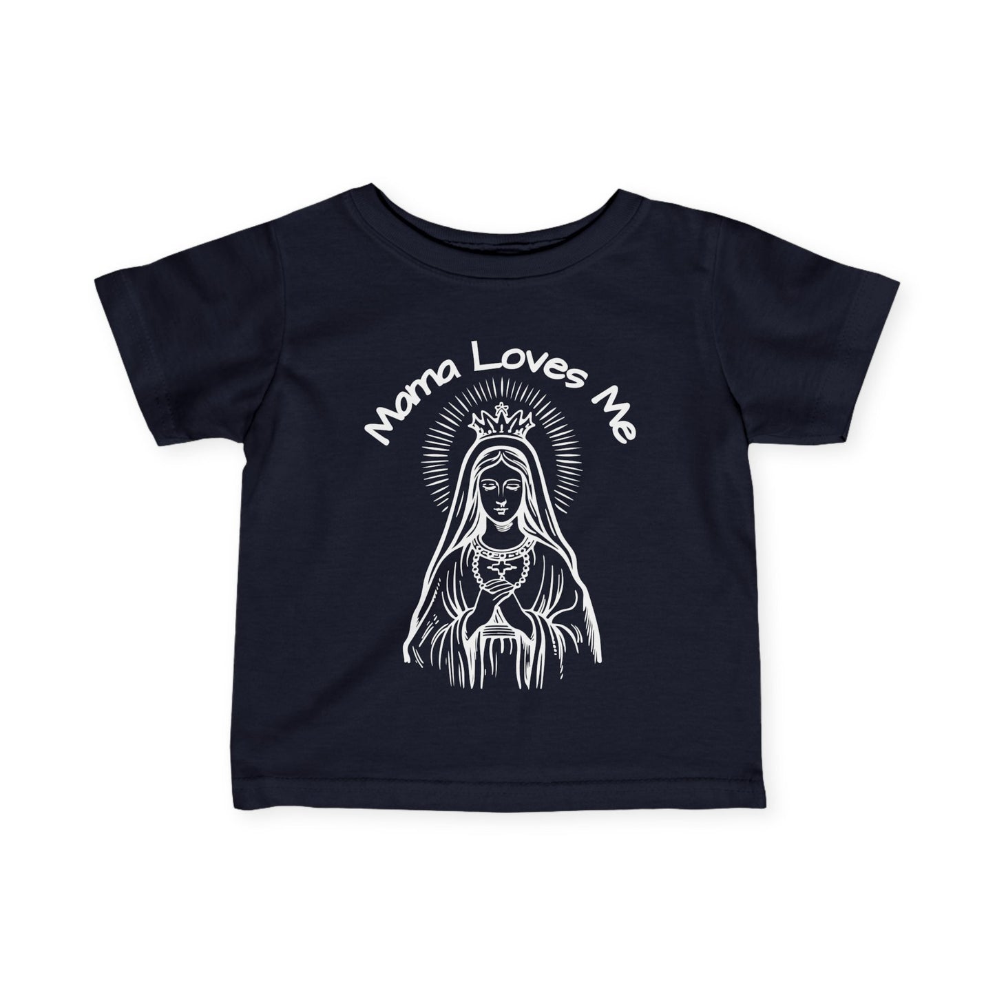Mama Loves Me—Our Lady Queen of Heaven | Baby Tee