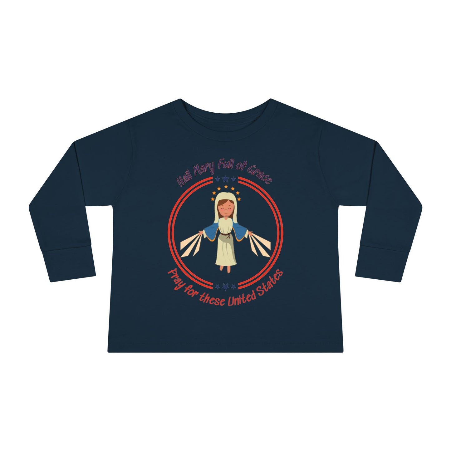 Immaculate Conception - Patroness of the USA | Boy & Girl Toddler Long Sleeve T-Shirt