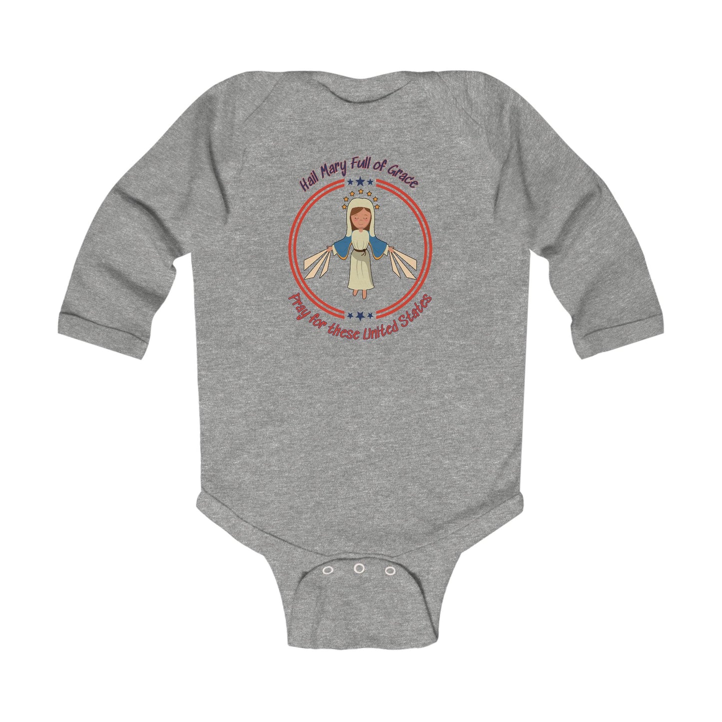 Immaculate Conception - Patroness of the USA | Boy & Girl Long Sleeve Bodysuit
