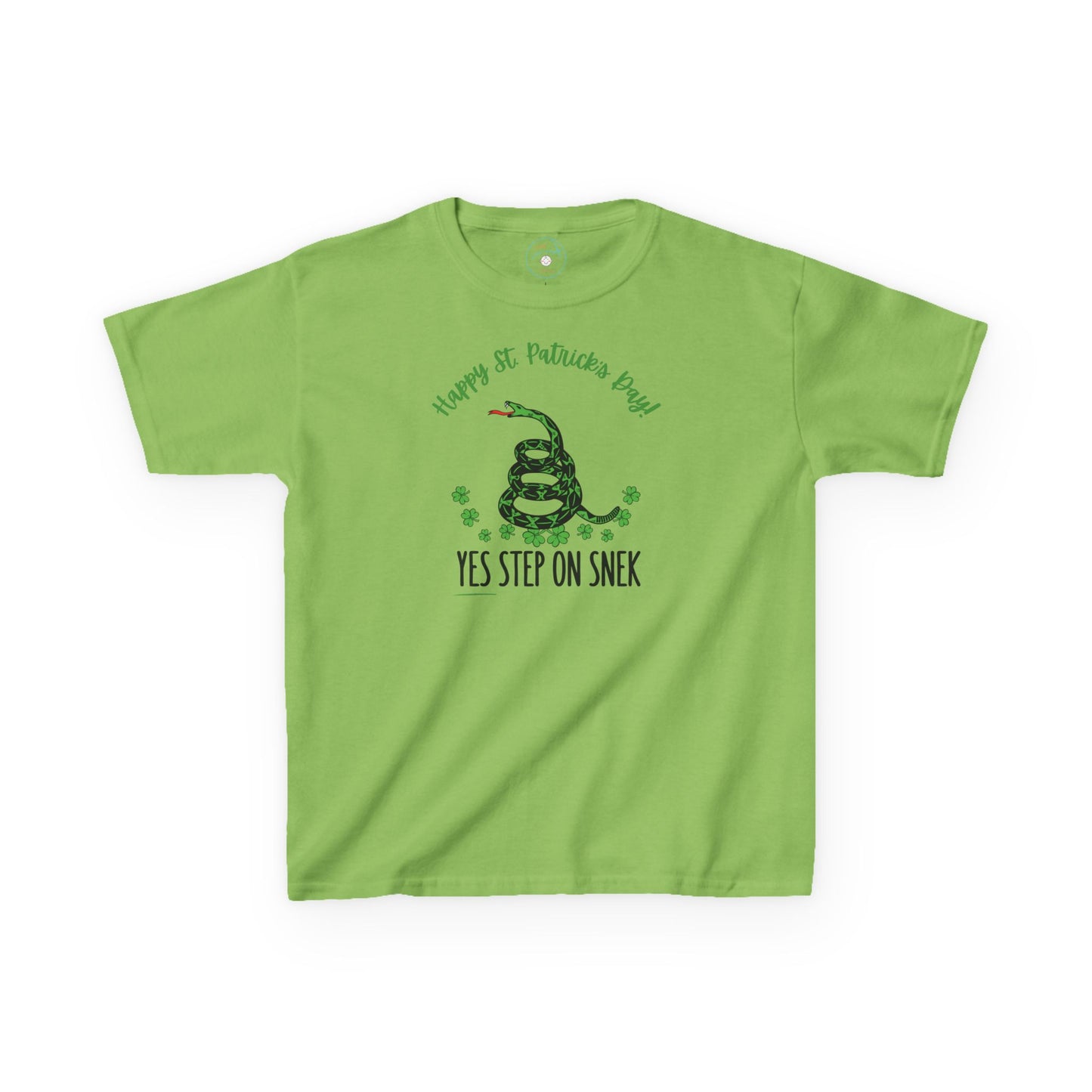 Yes Step on Snek - St. Patrick's Day | Big Kids Tee