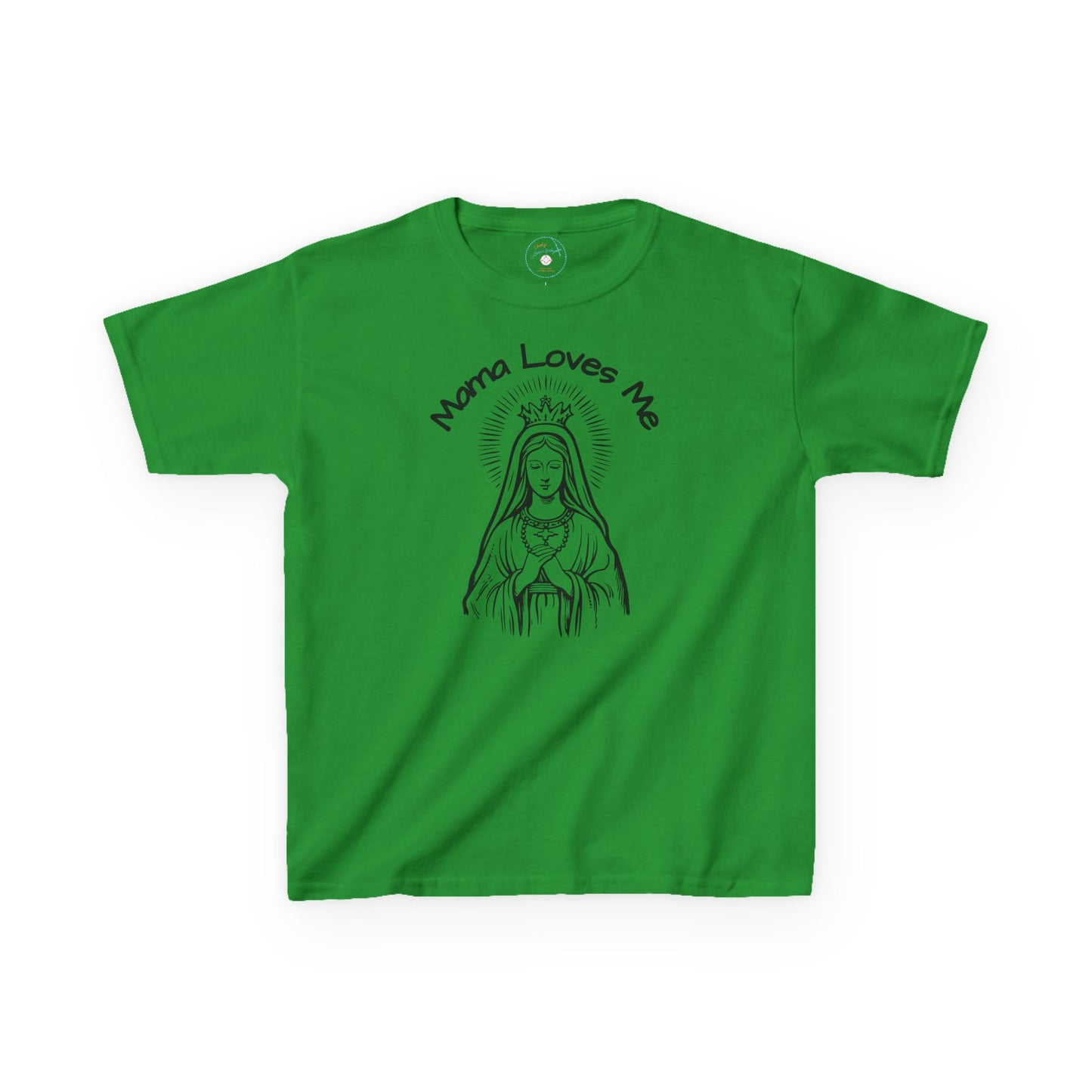 Mama Loves Me—Our Lady Queen of Heaven | Big Kids Tee