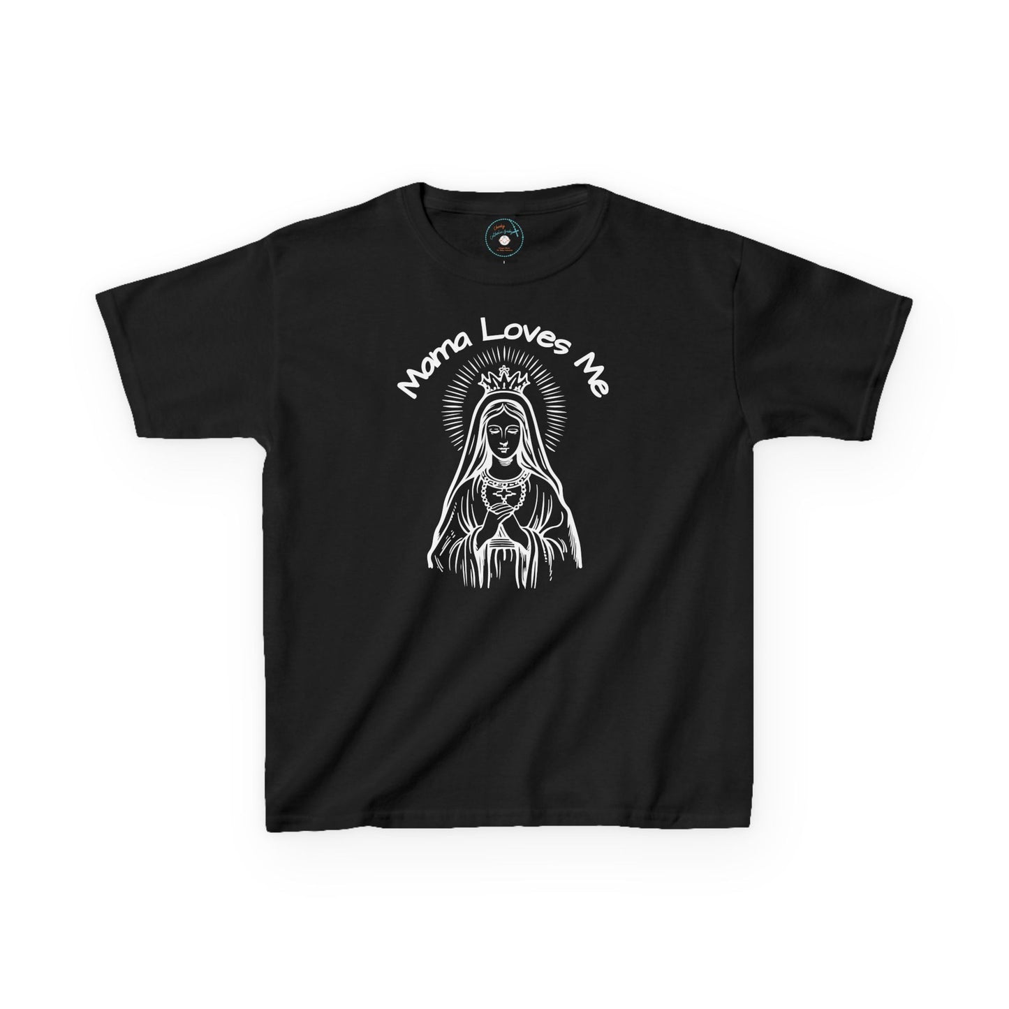 Mama Loves Me—Our Lady Queen of Heaven | Big Kids Tee