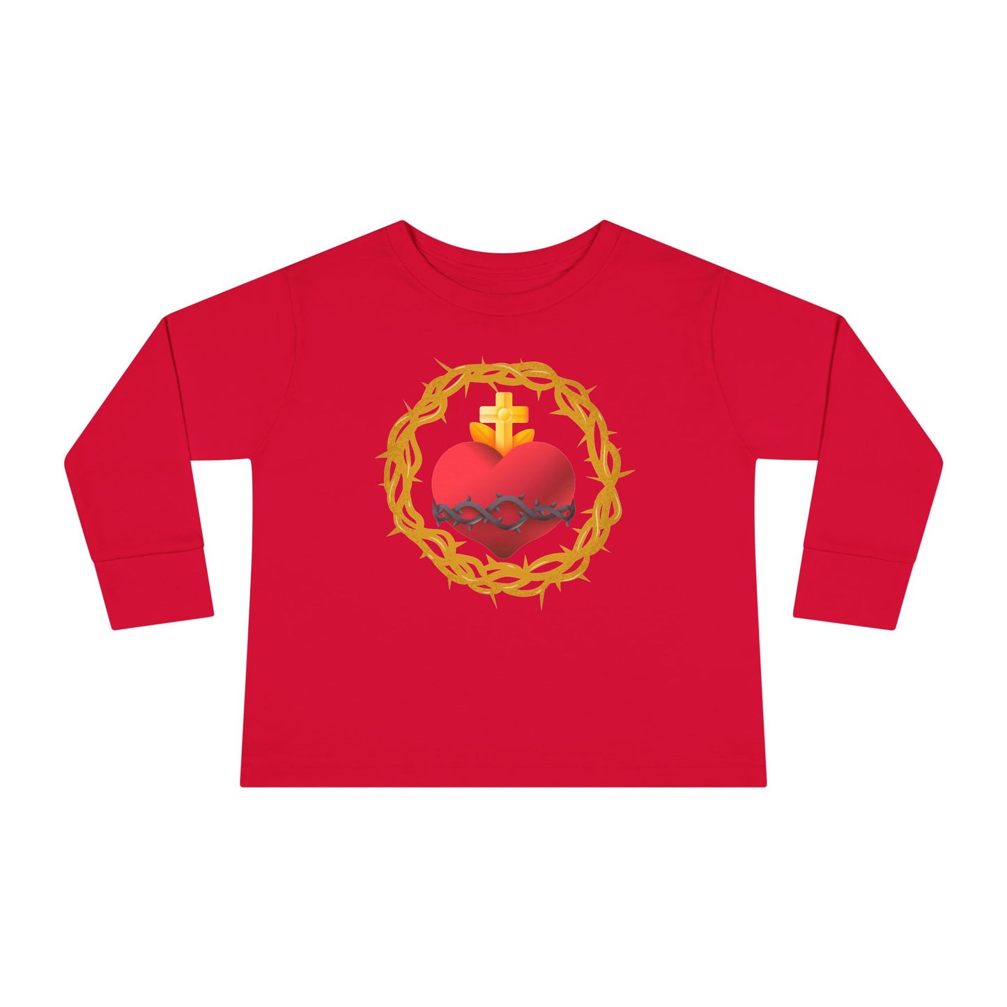 Sacred Heart of Jesus | Boy & Girl Toddler Long Sleeve T-Shirt