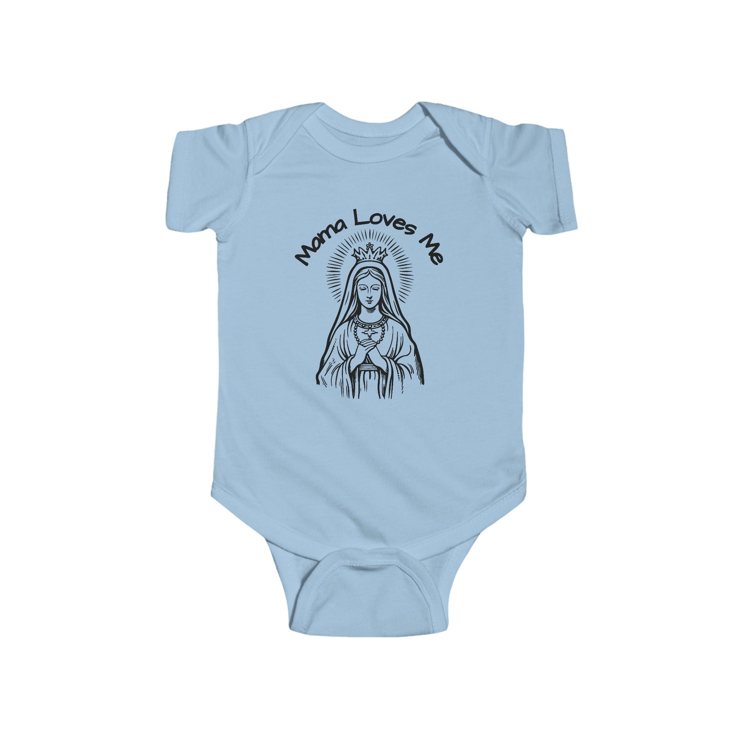 Mama Loves Me—Our Lady Queen of Heaven | Boy & Girl Bodysuit