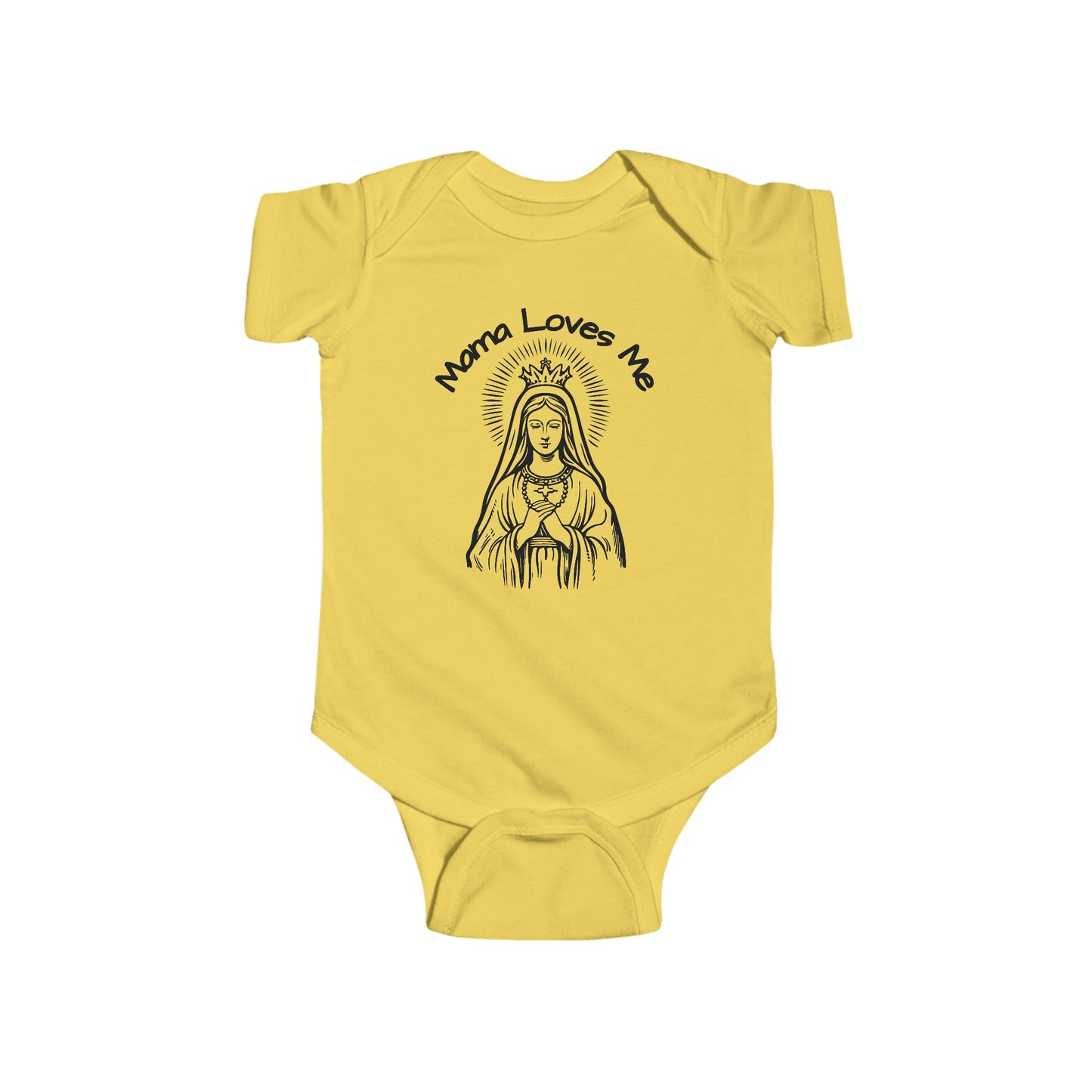 Mama Loves Me—Our Lady Queen of Heaven | Boy & Girl Bodysuit