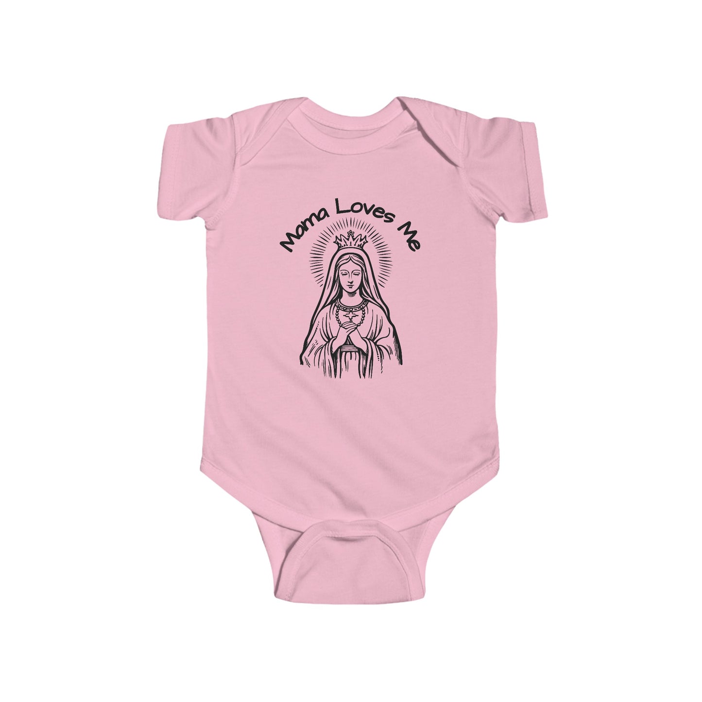 Mama Loves Me—Our Lady Queen of Heaven | Boy & Girl Bodysuit