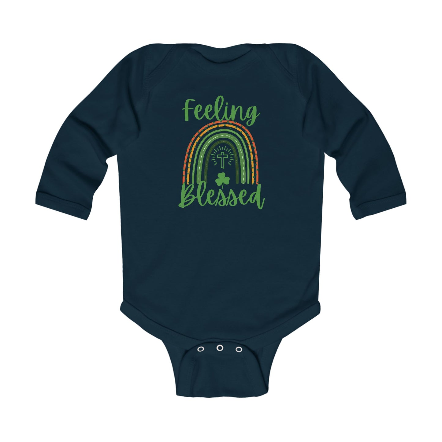 Feeling Blessed -St. Patrick's Day | Boy & Girl Long Sleeve Bodysuit