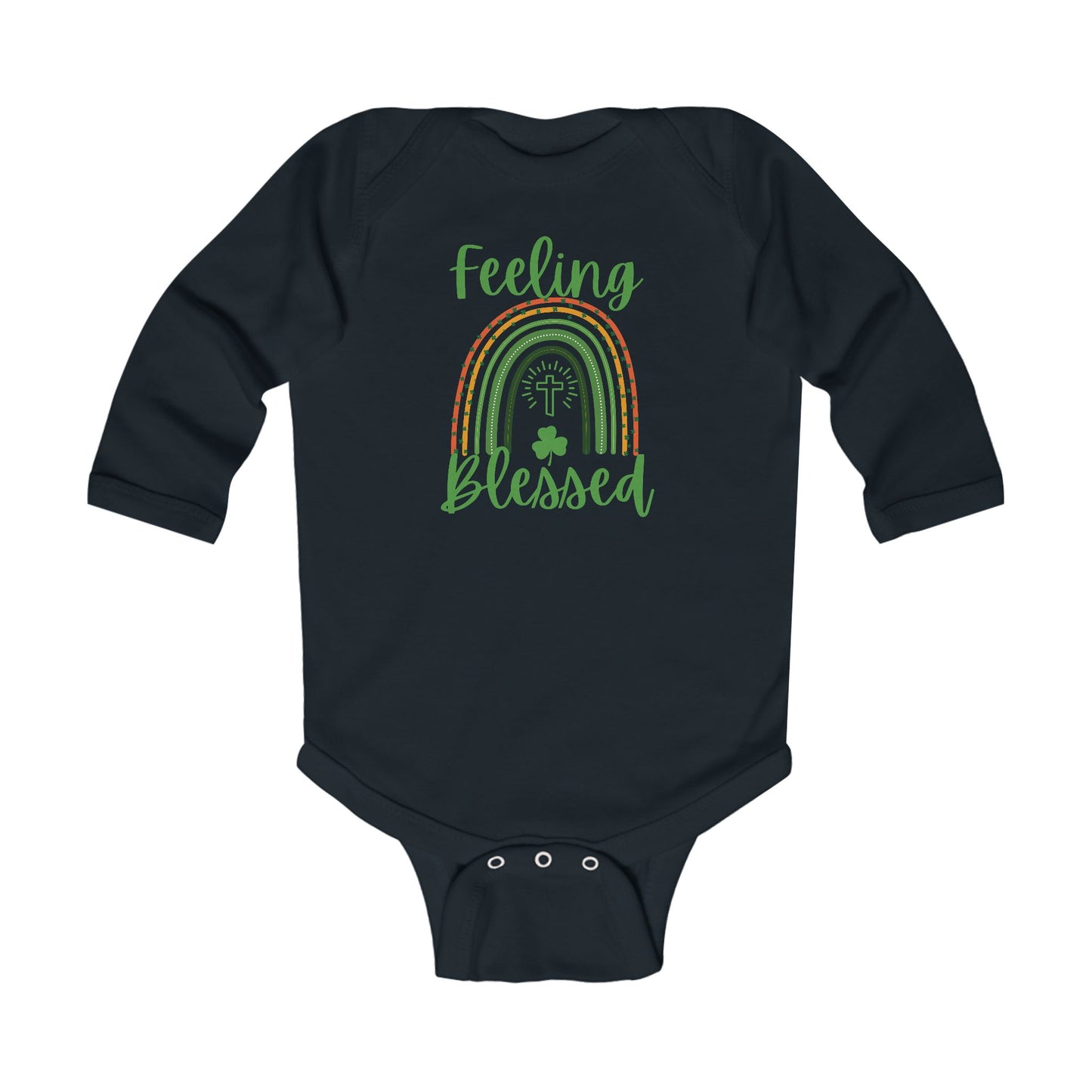 Feeling Blessed -St. Patrick's Day | Boy & Girl Long Sleeve Bodysuit