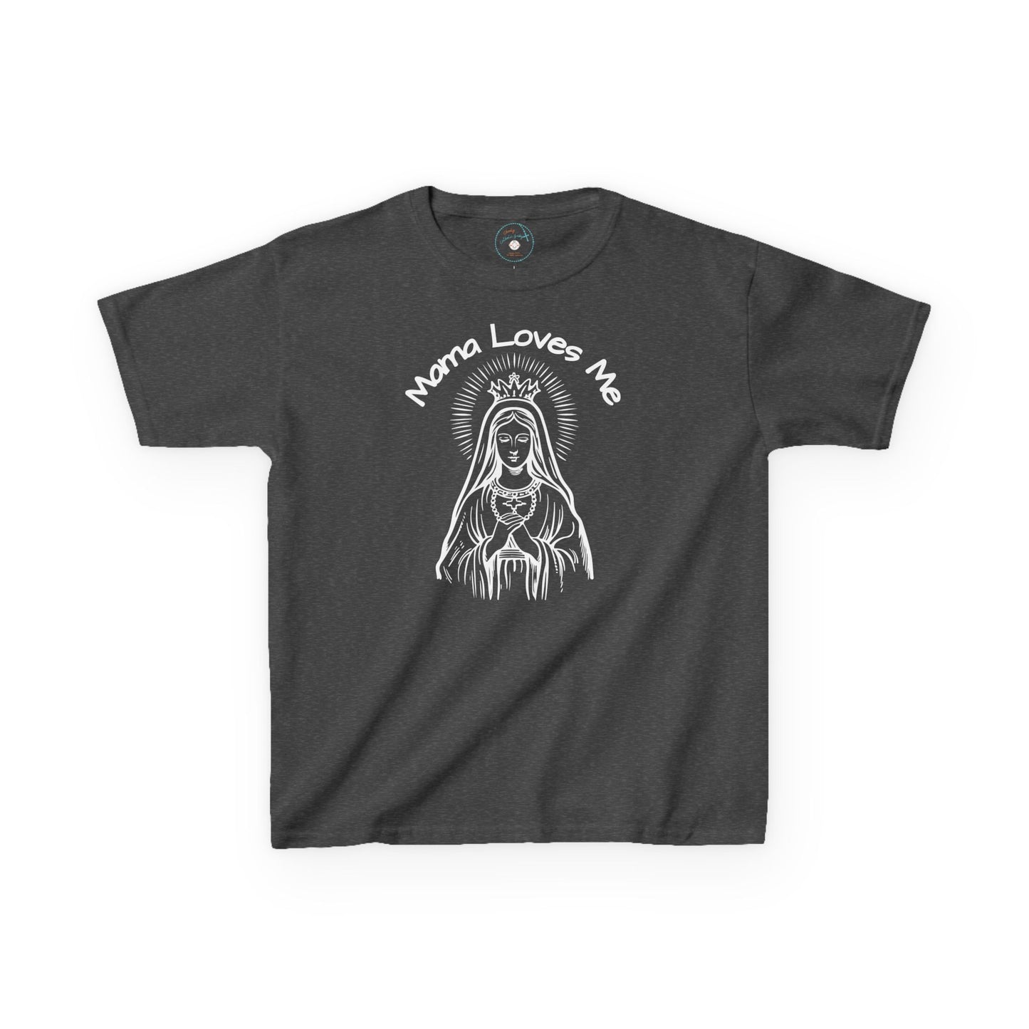 Mama Loves Me—Our Lady Queen of Heaven | Big Kids Tee