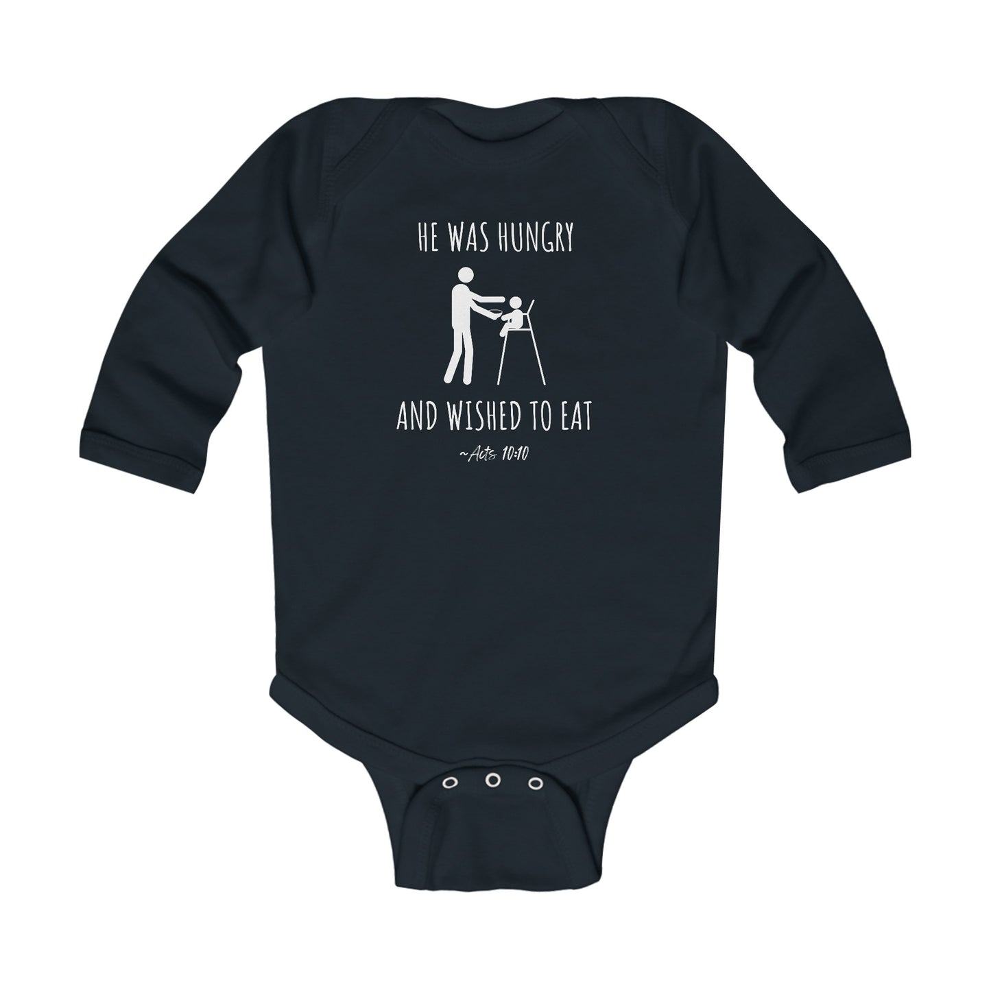 He Was Hungry and Wished to Eat | Boy & Girl Long Sleeve Bodysuit