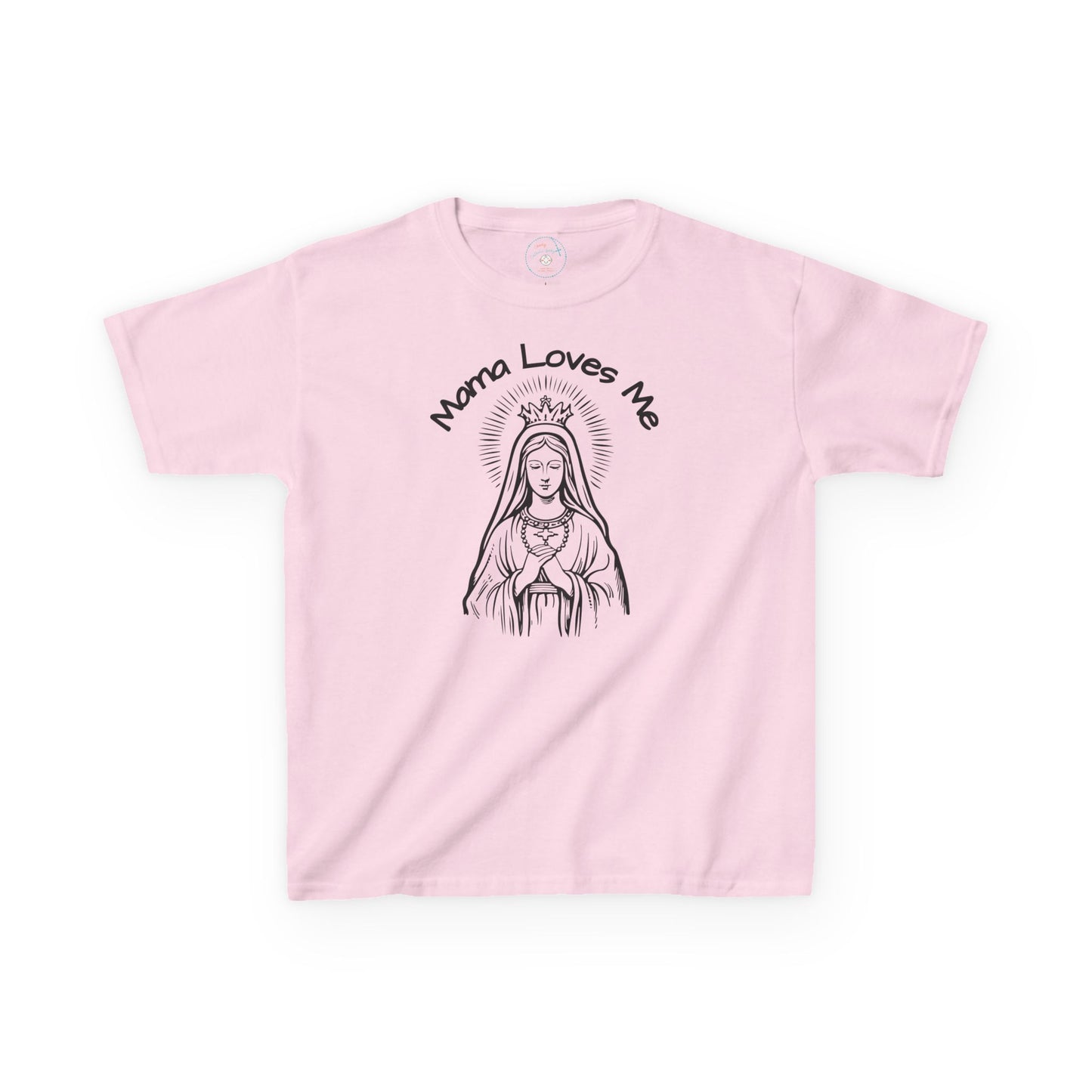 Mama Loves Me—Our Lady Queen of Heaven | Big Kids Tee