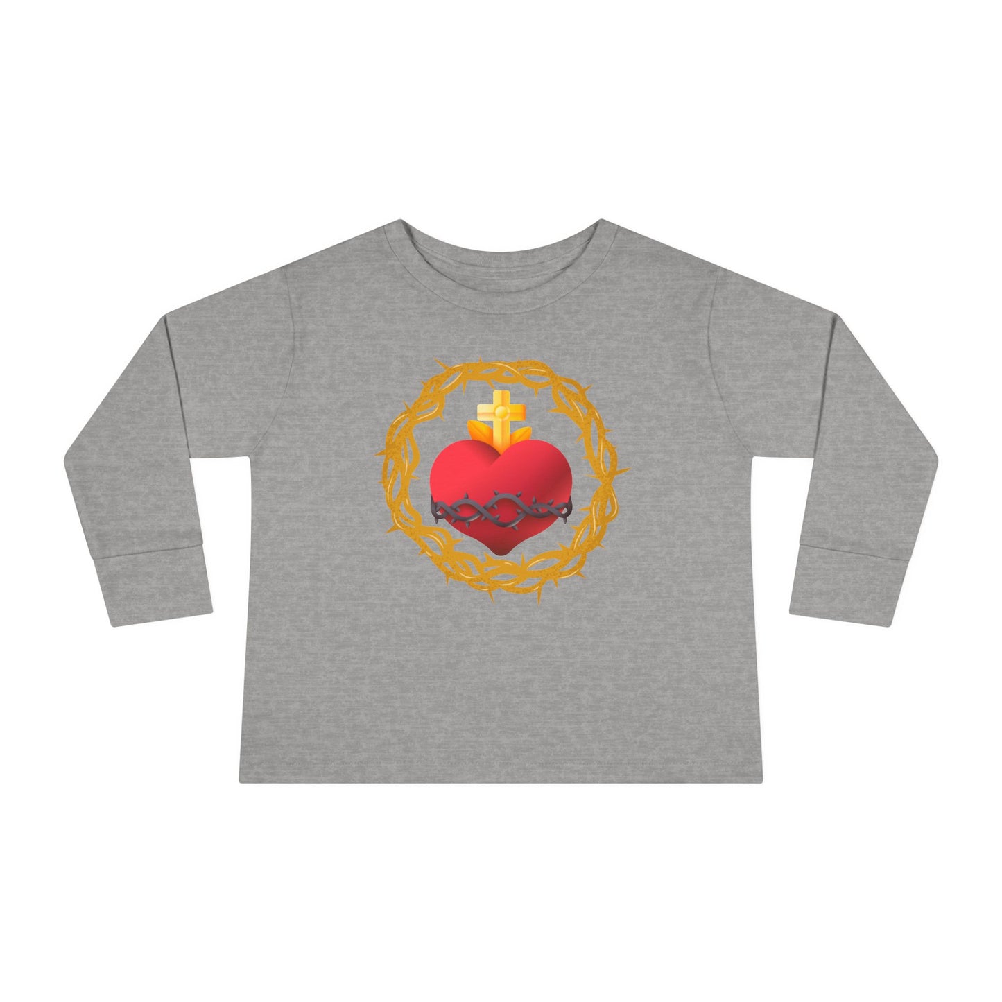 Sacred Heart of Jesus | Boy & Girl Toddler Long Sleeve T-Shirt