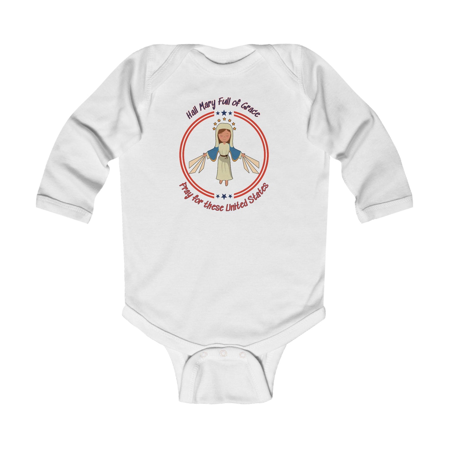 Immaculate Conception - Patroness of the USA | Boy & Girl Long Sleeve Bodysuit
