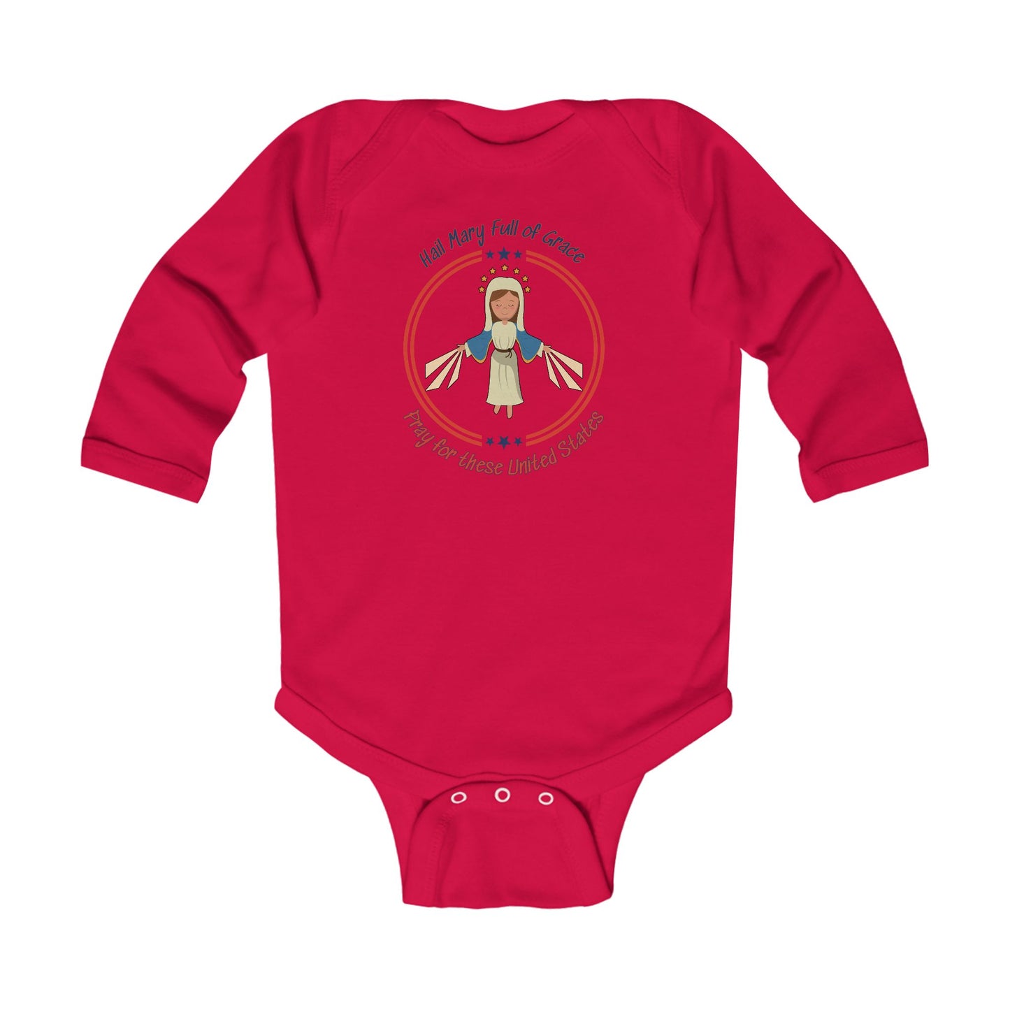 Immaculate Conception - Patroness of the USA | Boy & Girl Long Sleeve Bodysuit