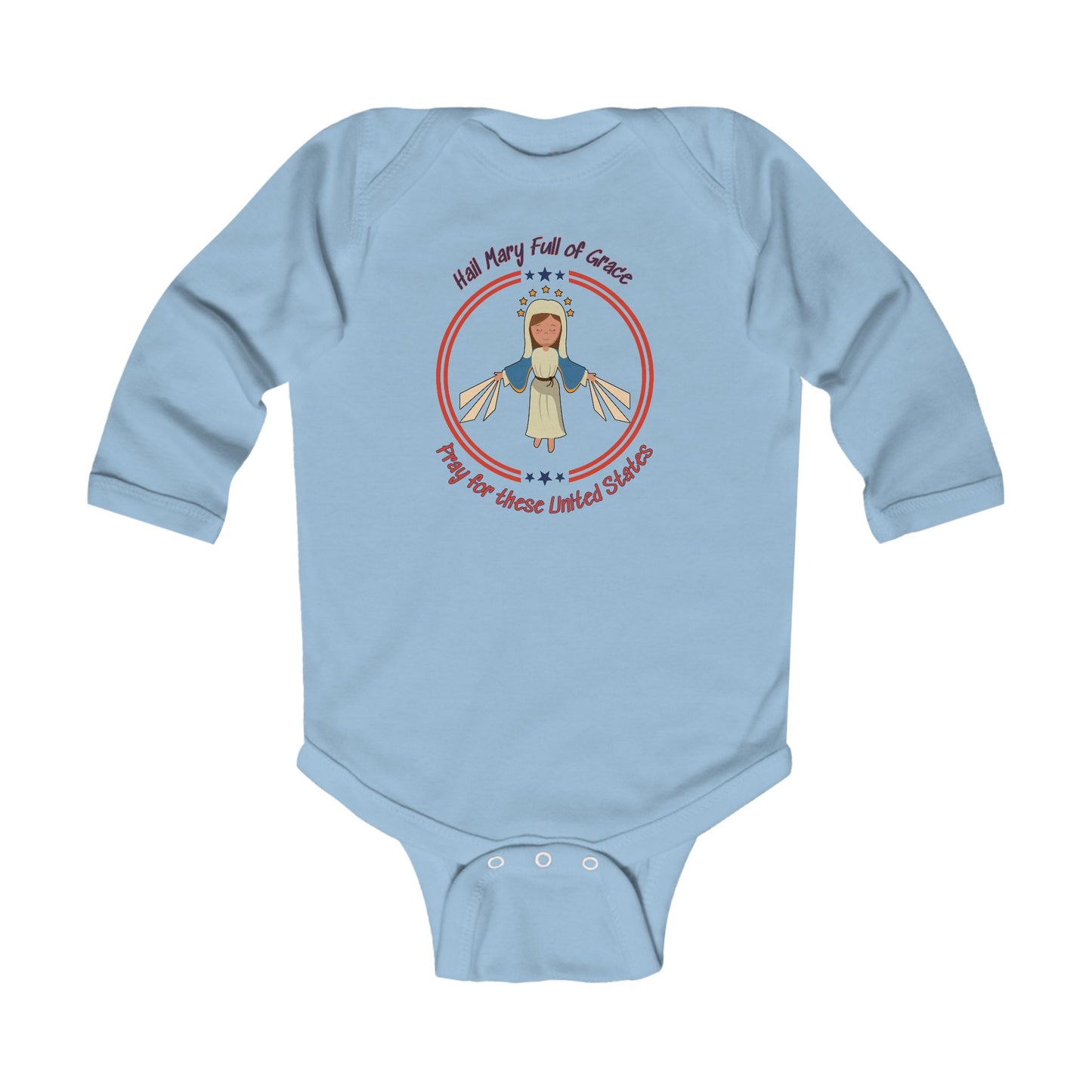 Immaculate Conception - Patroness of the USA | Boy & Girl Long Sleeve Bodysuit