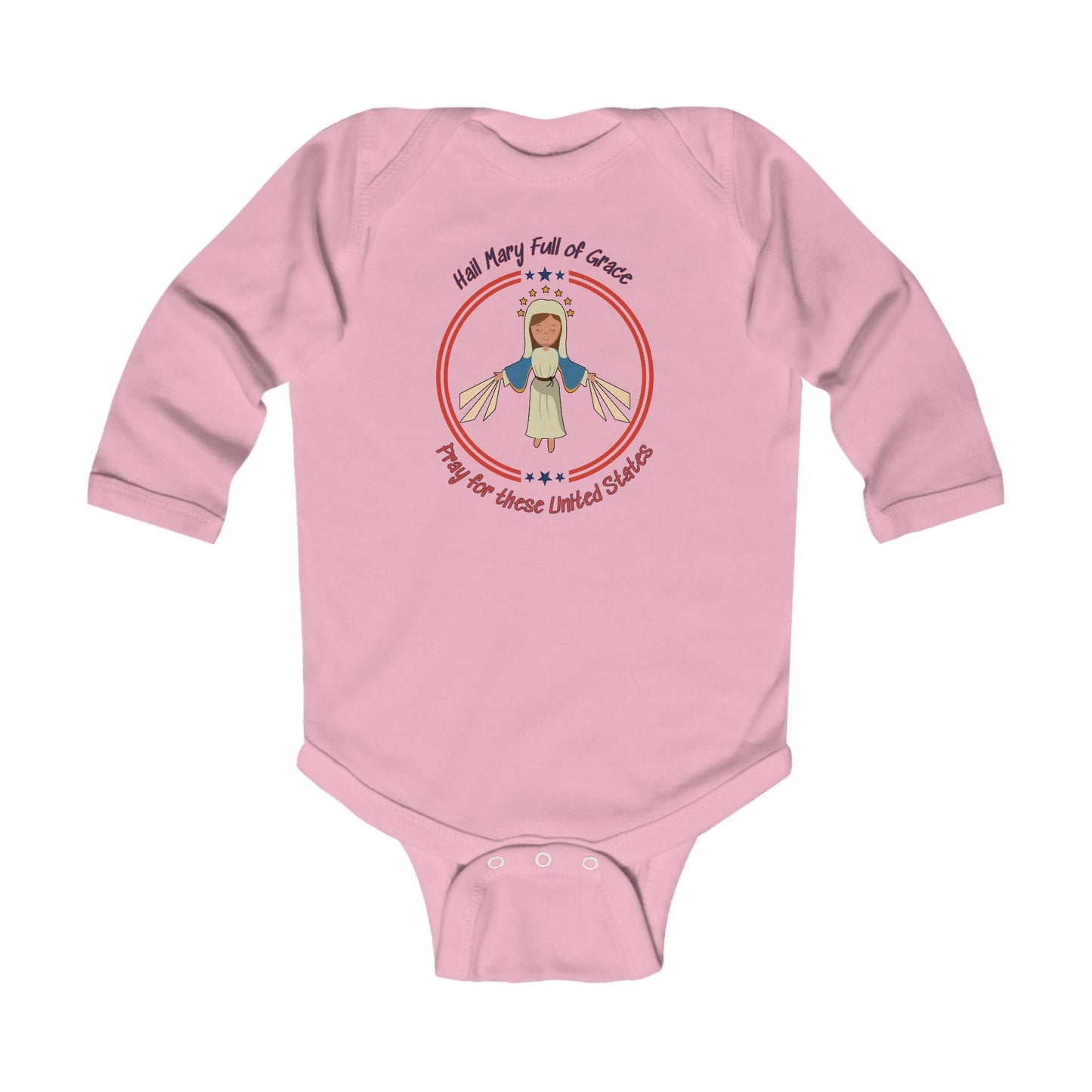 Immaculate Conception - Patroness of the USA | Boy & Girl Long Sleeve Bodysuit