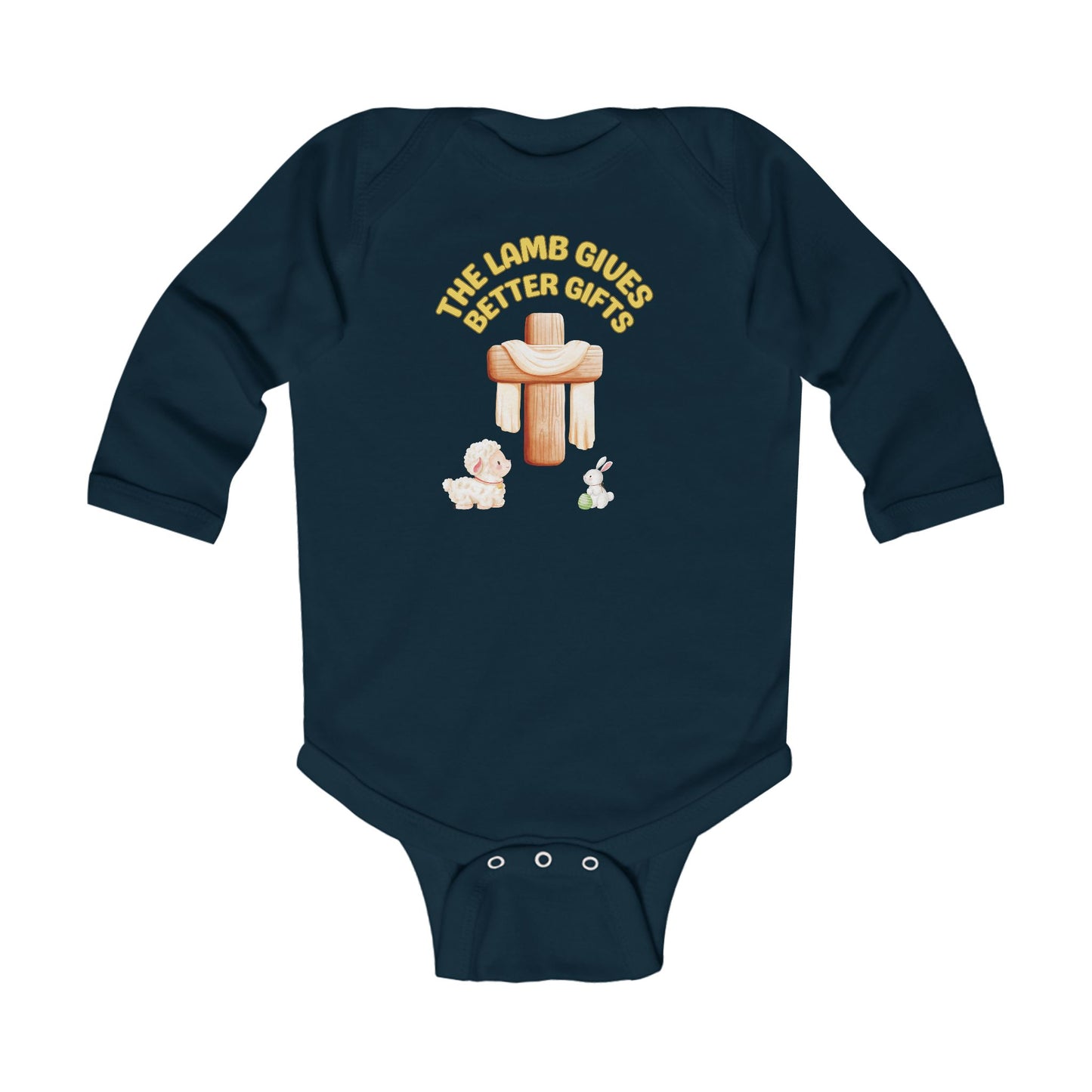 Lamb Gives Better Gifts - Easter | Boy & Girl Long Sleeve Bodysuit