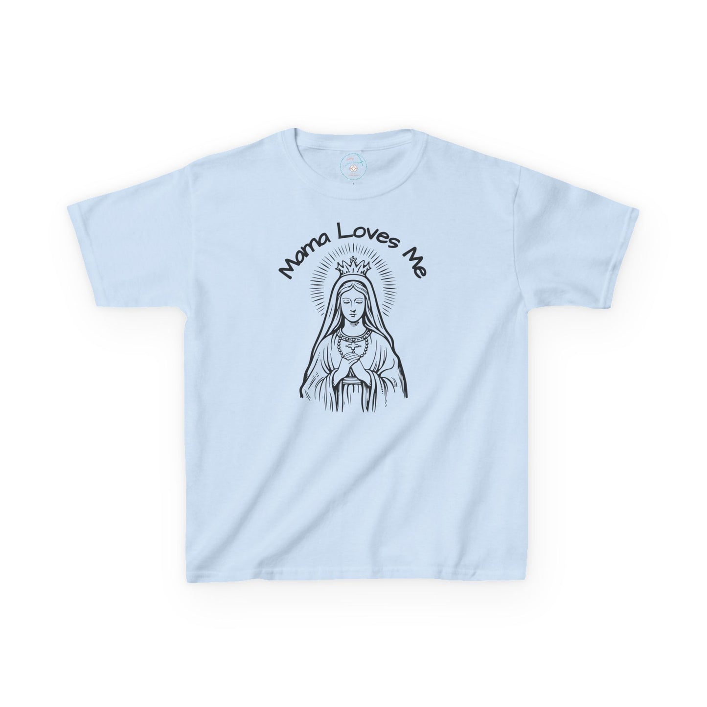 Mama Loves Me—Our Lady Queen of Heaven | Big Kids Tee