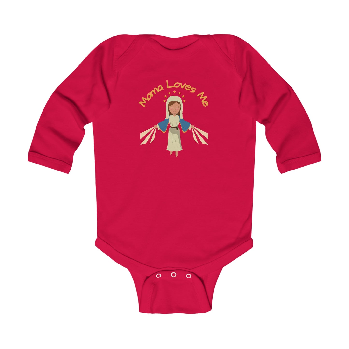 Mama Loves Me—Immaculate Conception | Boy & Girl Long Sleeve Bodysuit