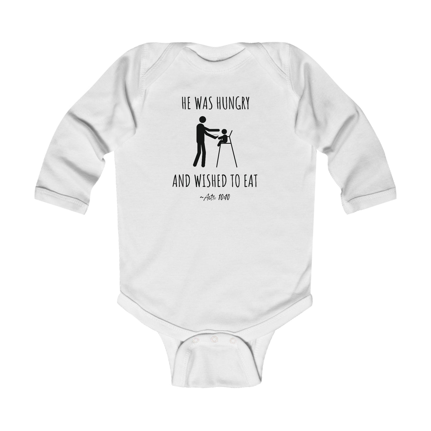 He Was Hungry and Wished to Eat | Boy & Girl Long Sleeve Bodysuit