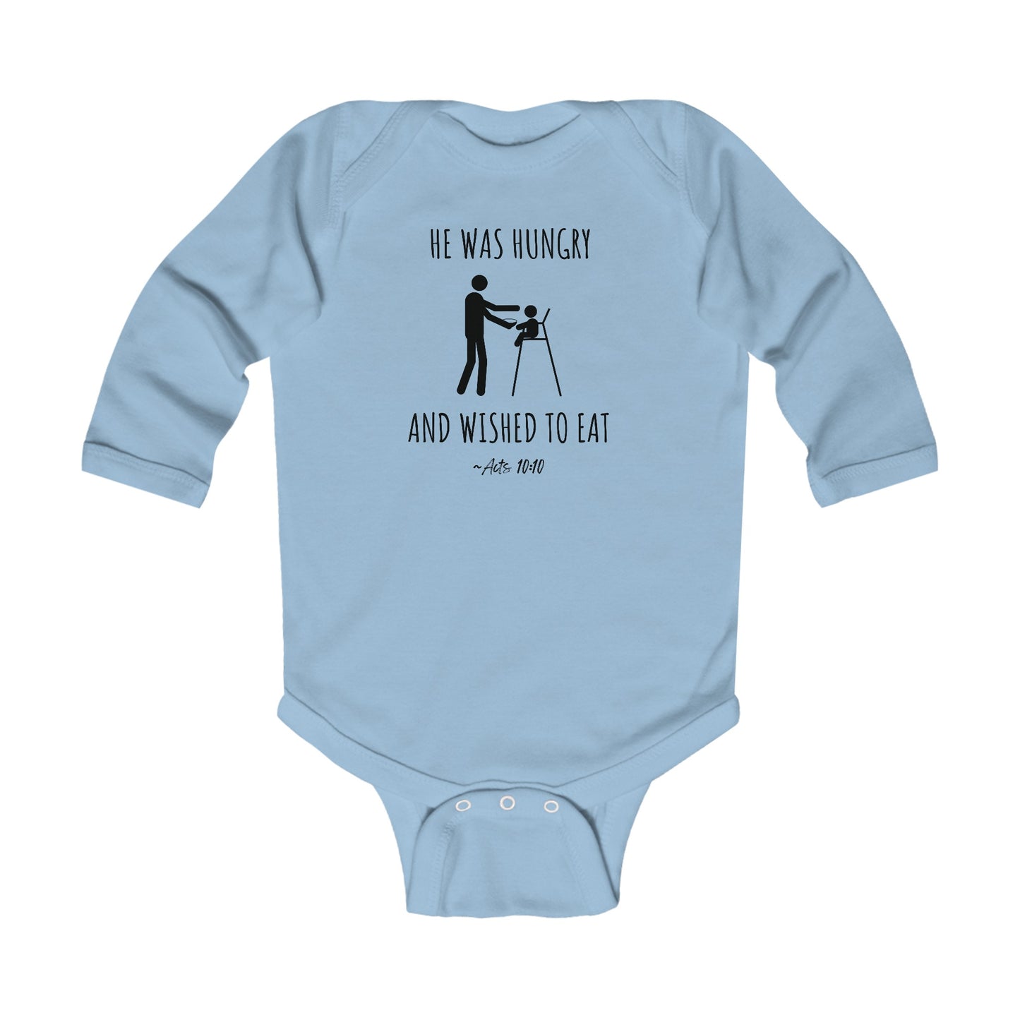 He Was Hungry and Wished to Eat | Boy & Girl Long Sleeve Bodysuit
