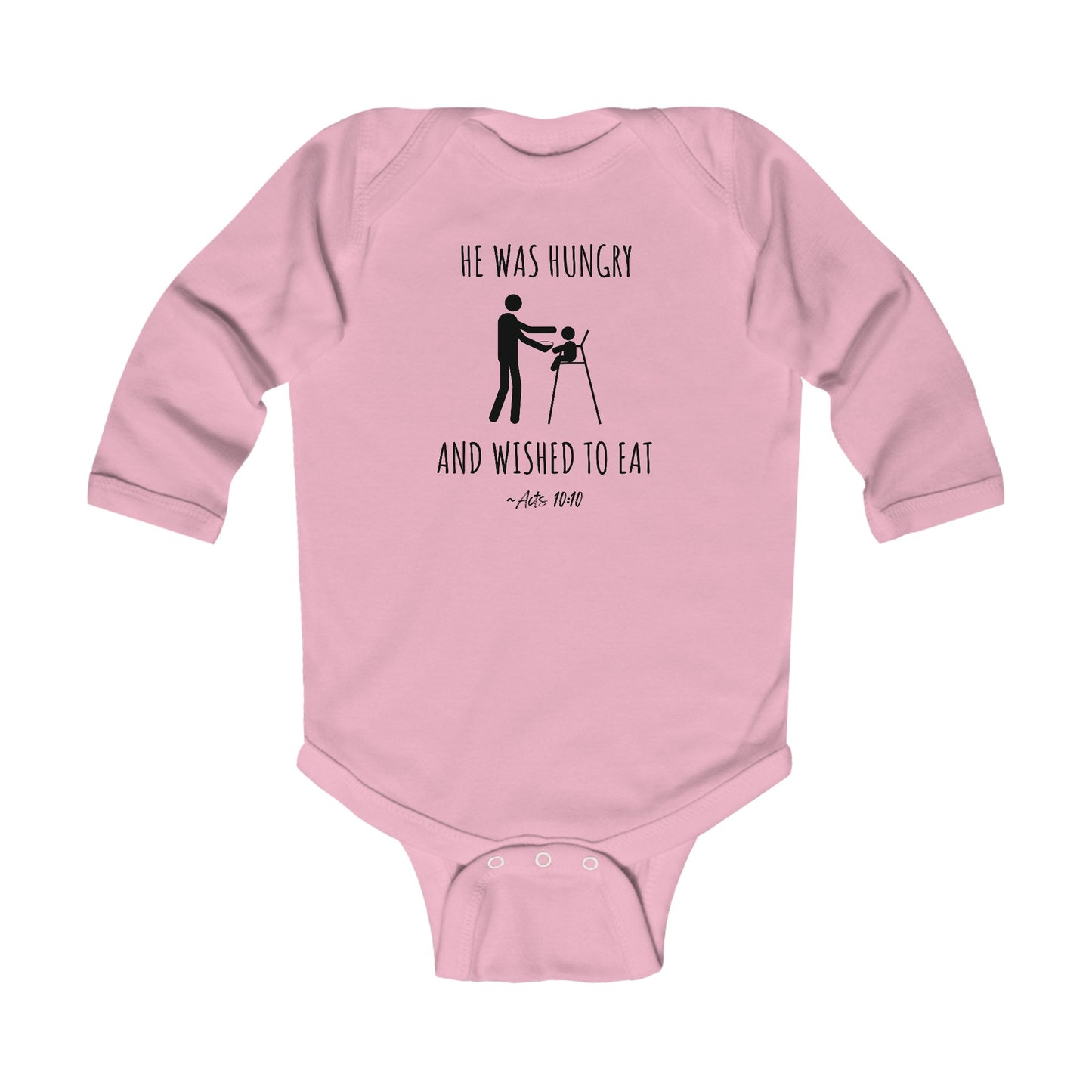 He Was Hungry and Wished to Eat | Boy & Girl Long Sleeve Bodysuit