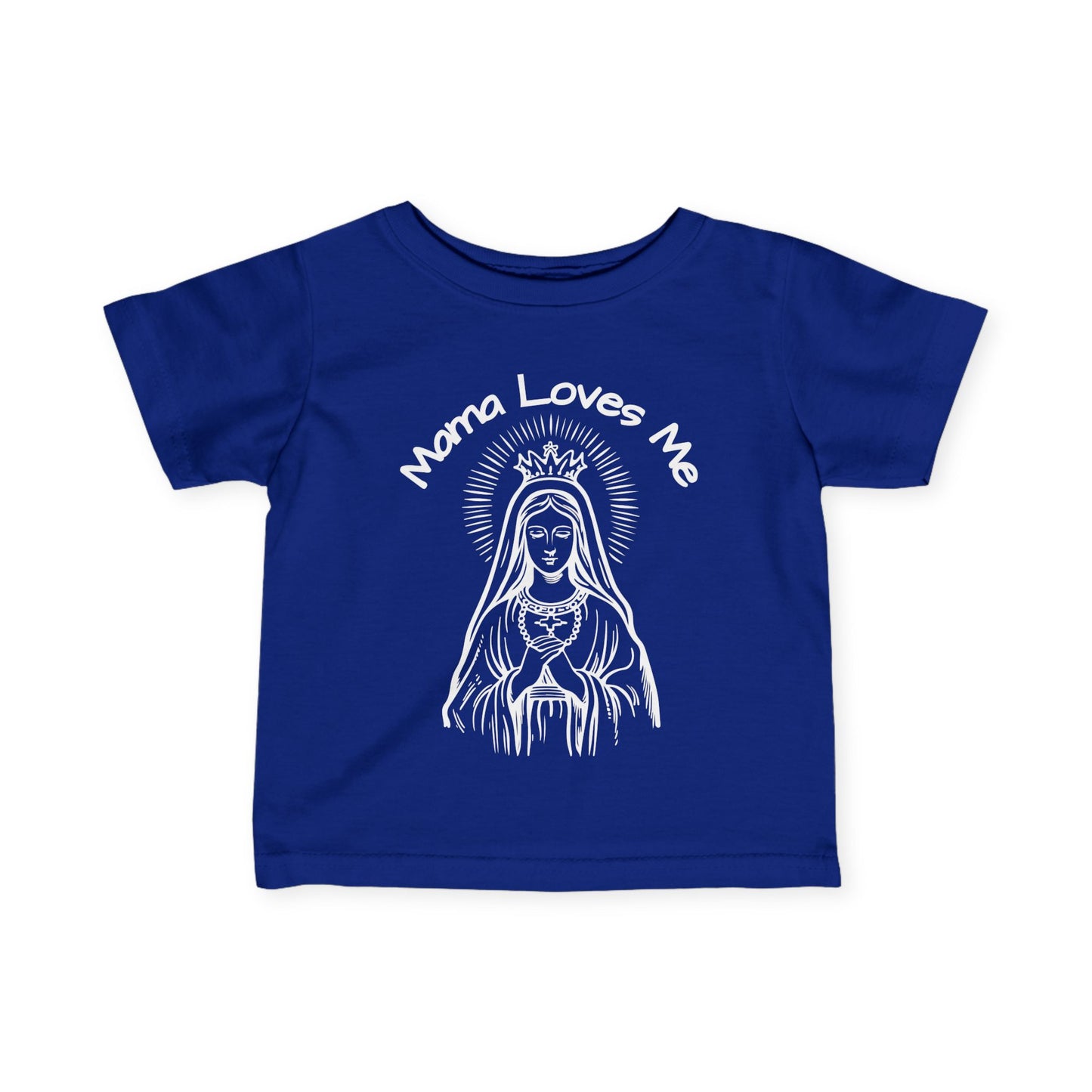 Mama Loves Me—Our Lady Queen of Heaven | Baby Tee