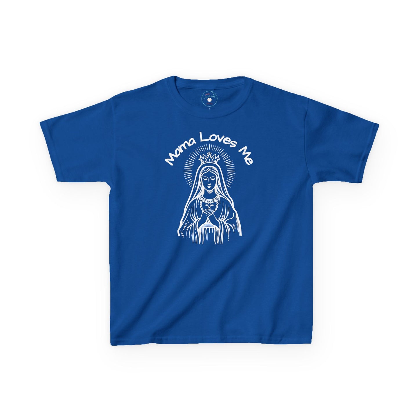 Mama Loves Me—Our Lady Queen of Heaven | Big Kids Tee