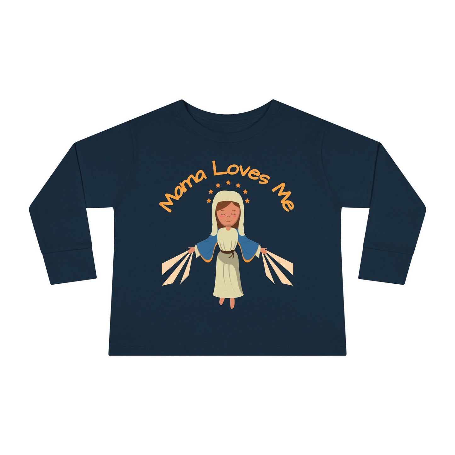 Mama Loves Me—Immaculate Conception | Boy & Girl Toddler Long Sleeve T-Shirt