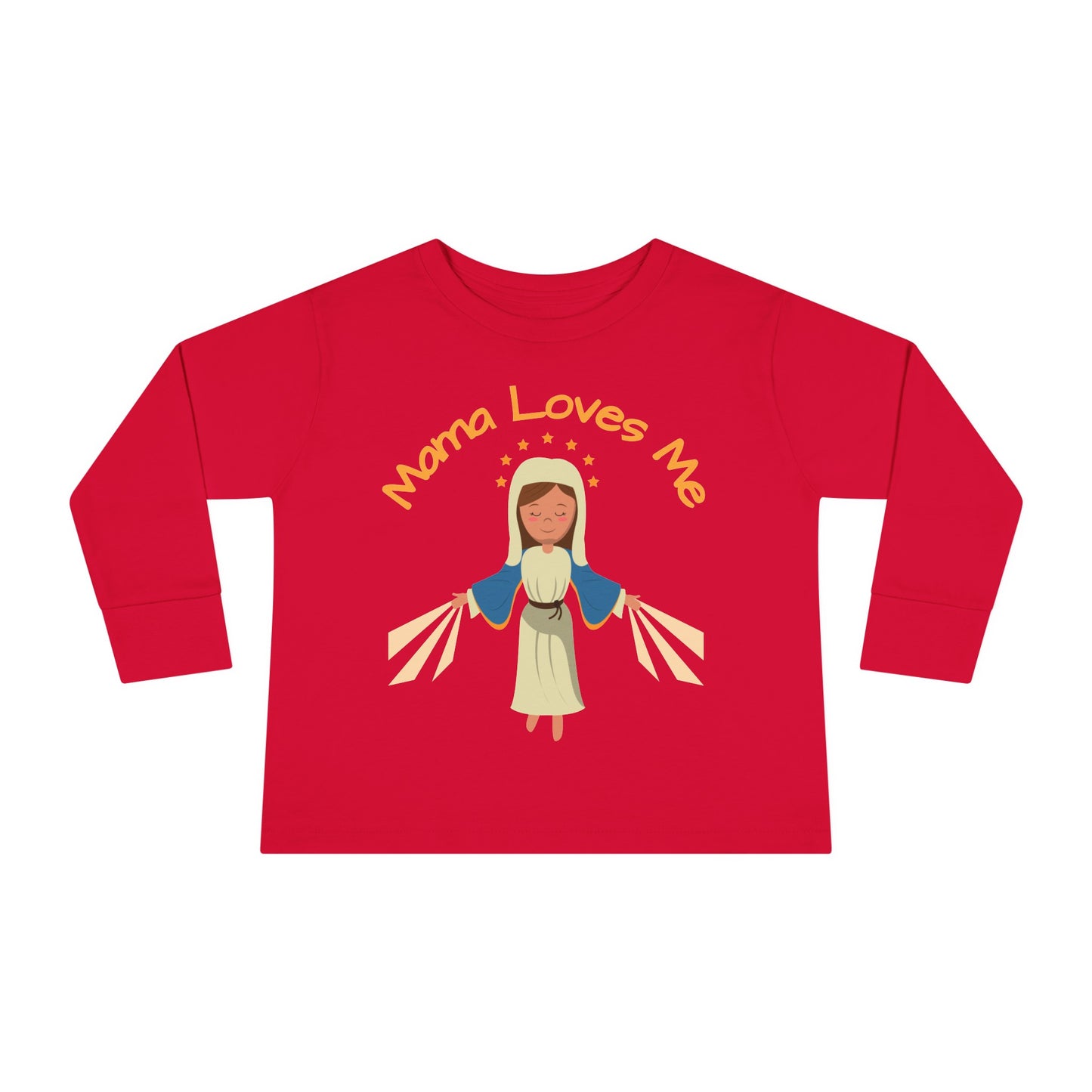 Mama Loves Me—Immaculate Conception | Boy & Girl Toddler Long Sleeve T-Shirt