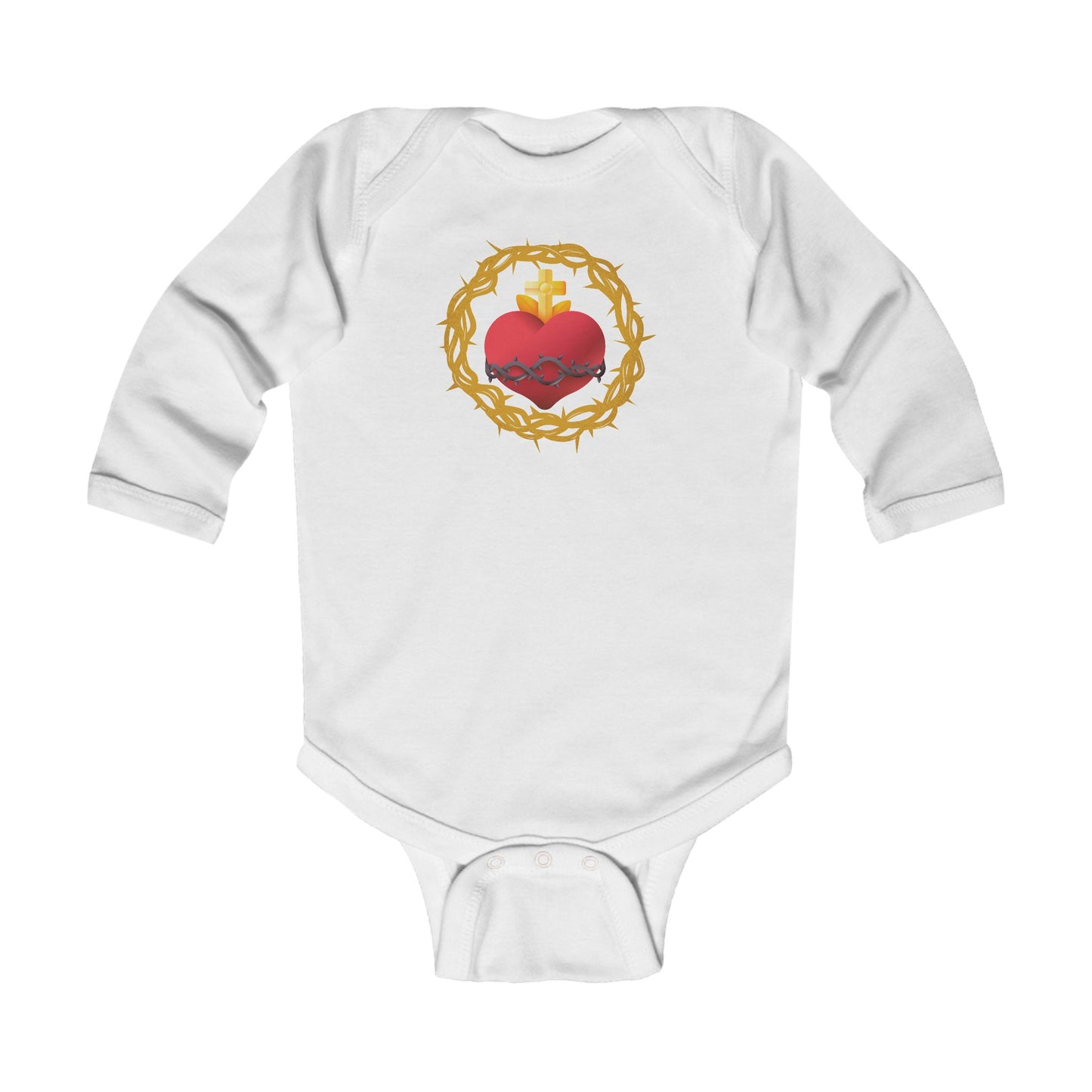 Sacred Heart of Jesus | Boy & Girl Long Sleeve Bodysuit
