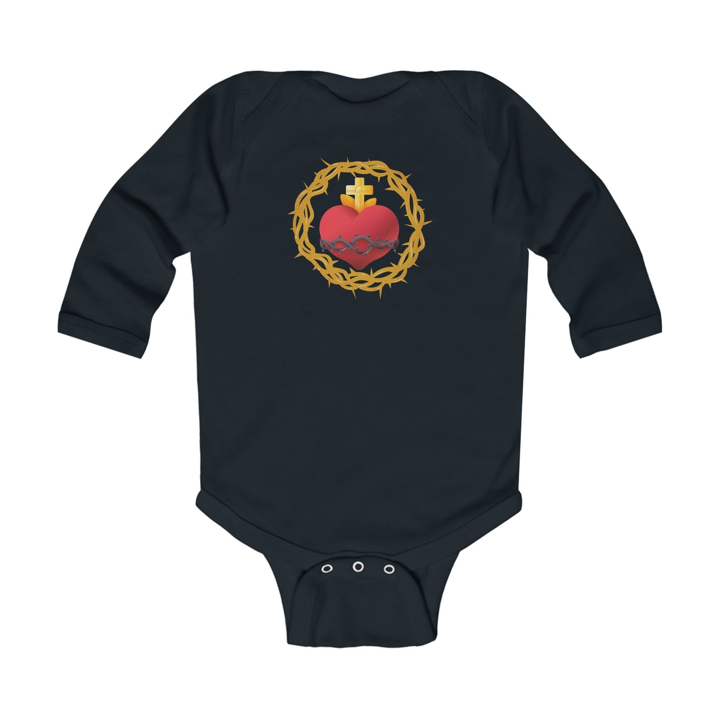 Sacred Heart of Jesus | Boy & Girl Long Sleeve Bodysuit