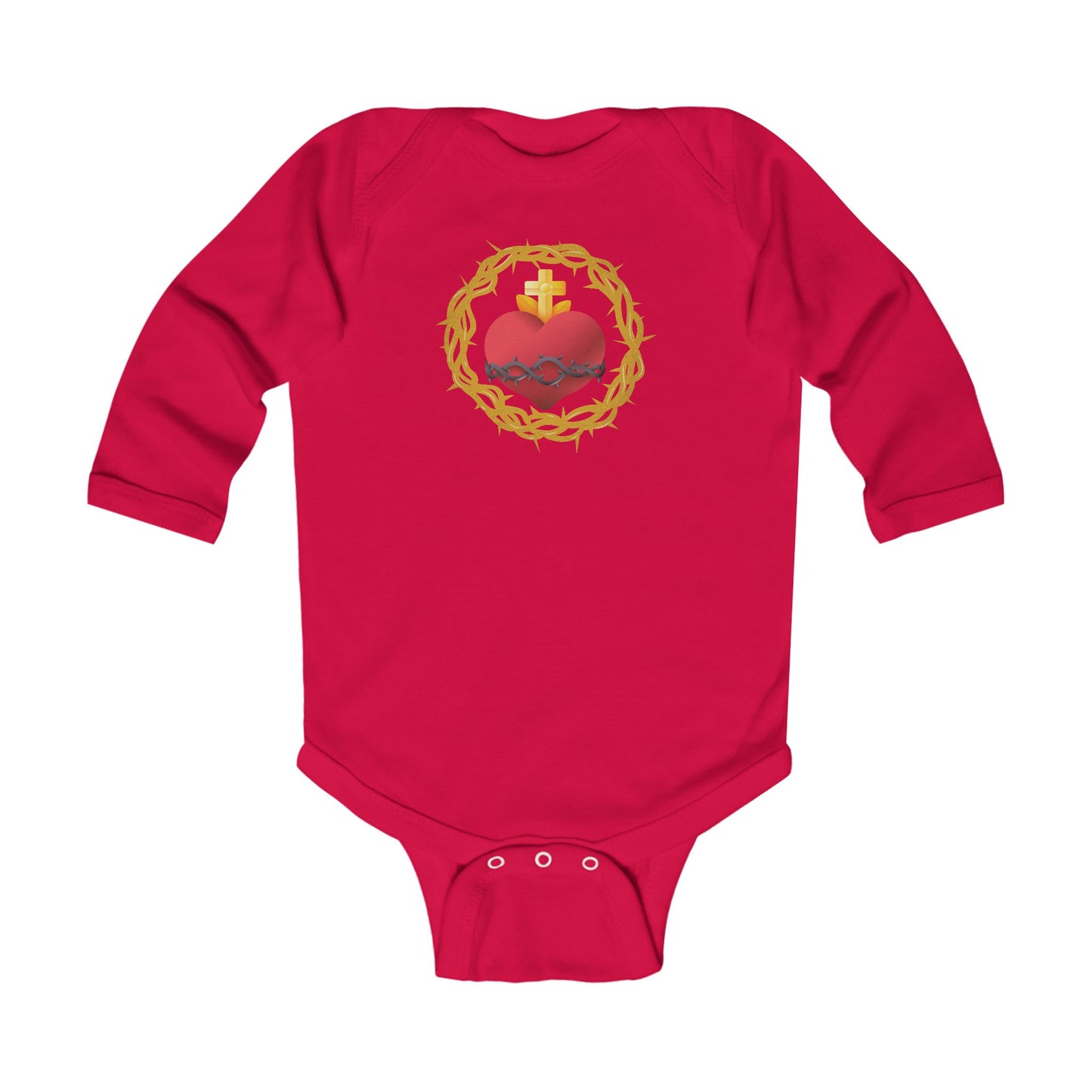 Sacred Heart of Jesus | Boy & Girl Long Sleeve Bodysuit