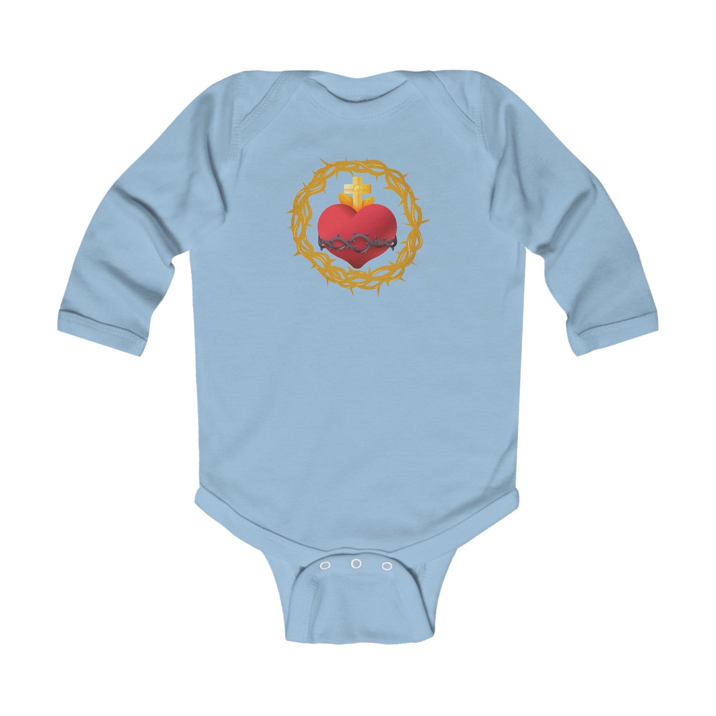 Sacred Heart of Jesus | Boy & Girl Long Sleeve Bodysuit
