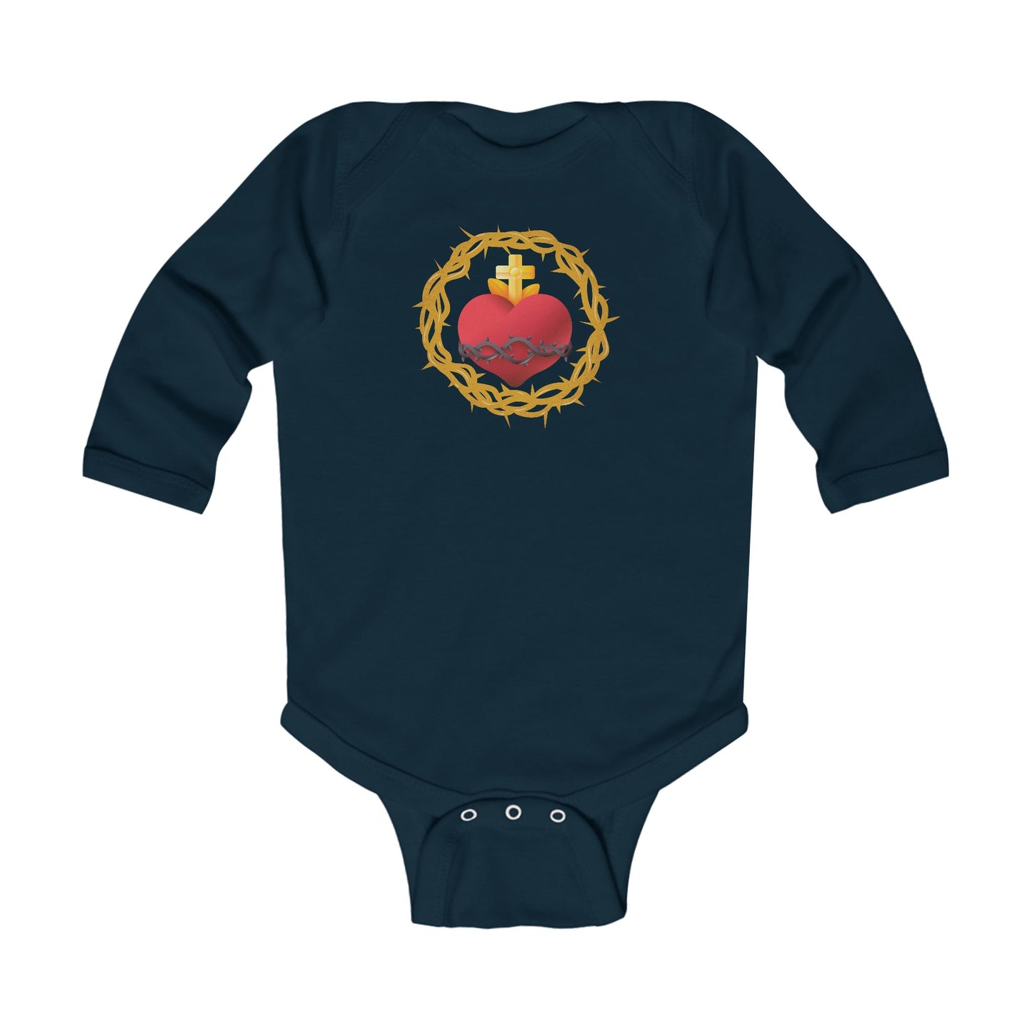 Sacred Heart of Jesus | Boy & Girl Long Sleeve Bodysuit