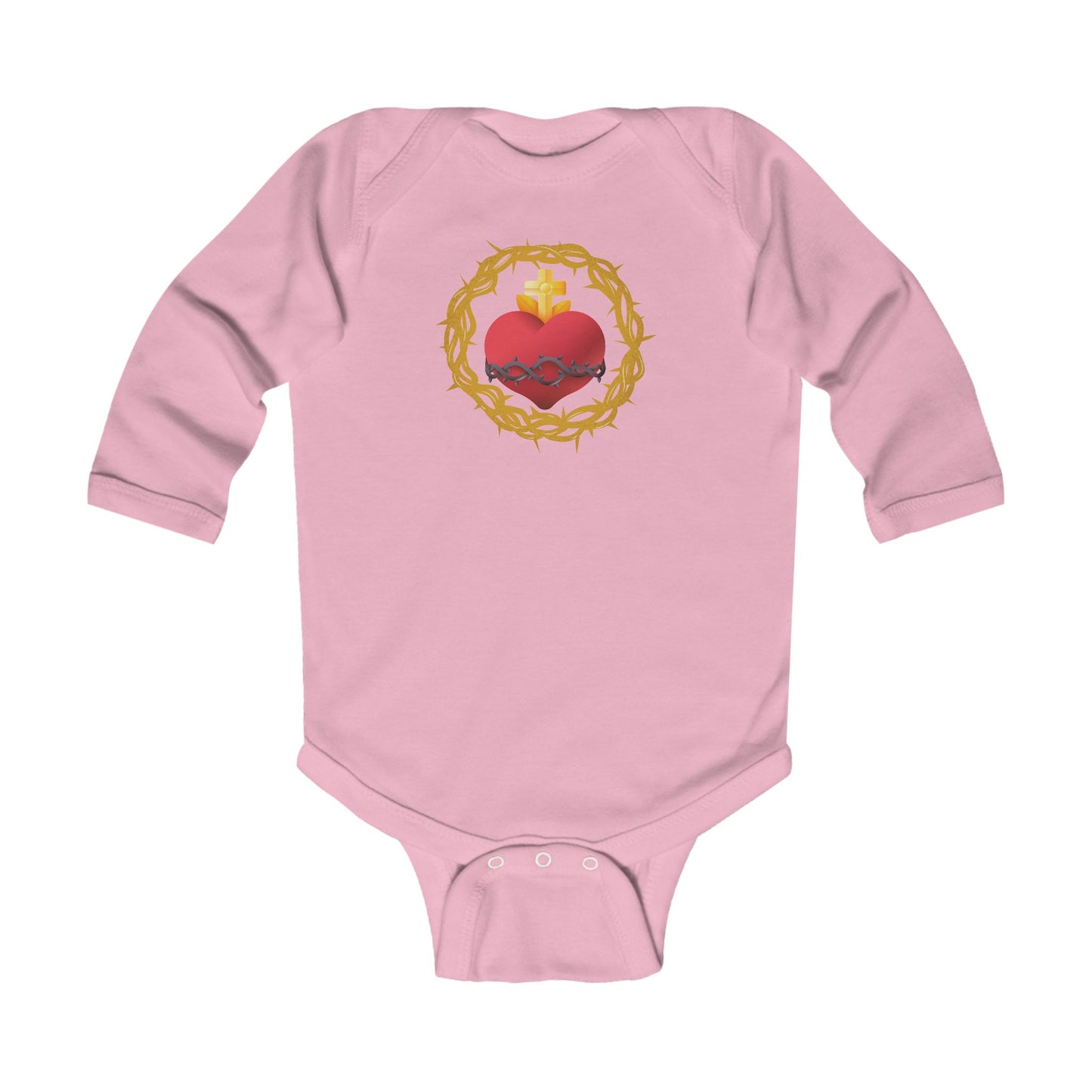 Sacred Heart of Jesus | Boy & Girl Long Sleeve Bodysuit