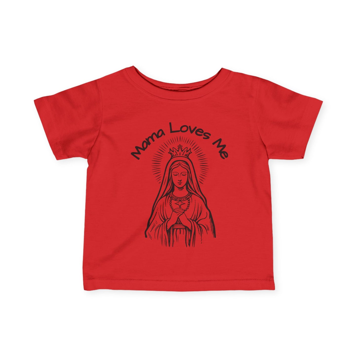 Mama Loves Me—Our Lady Queen of Heaven | Baby Tee