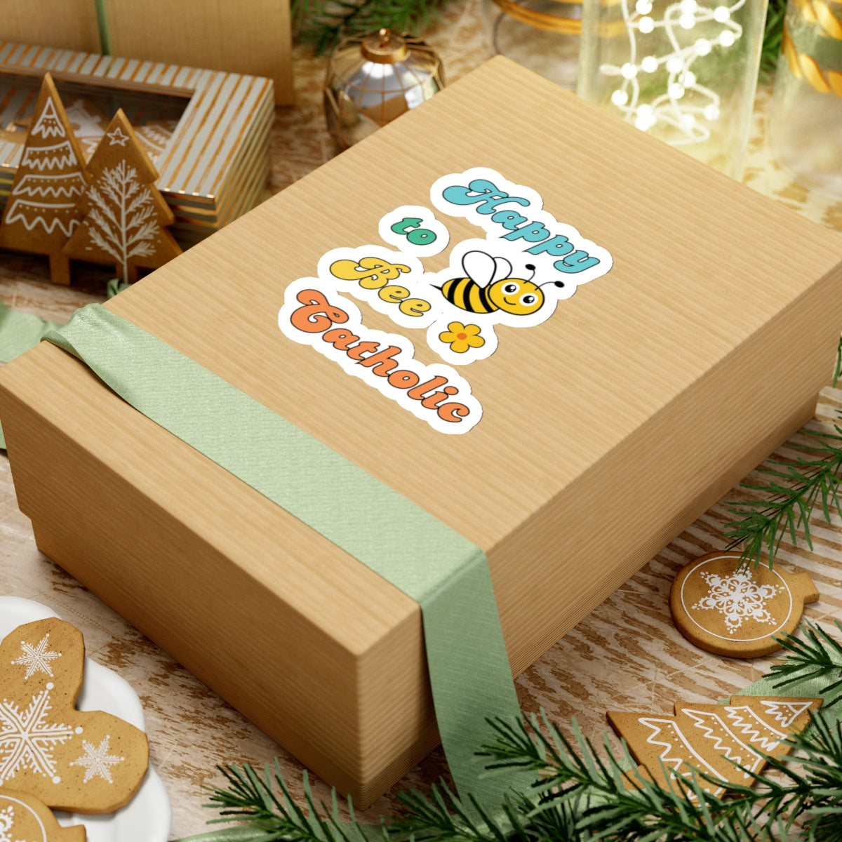 Happy to Bee Catholic | Kiss-Cut Sticker