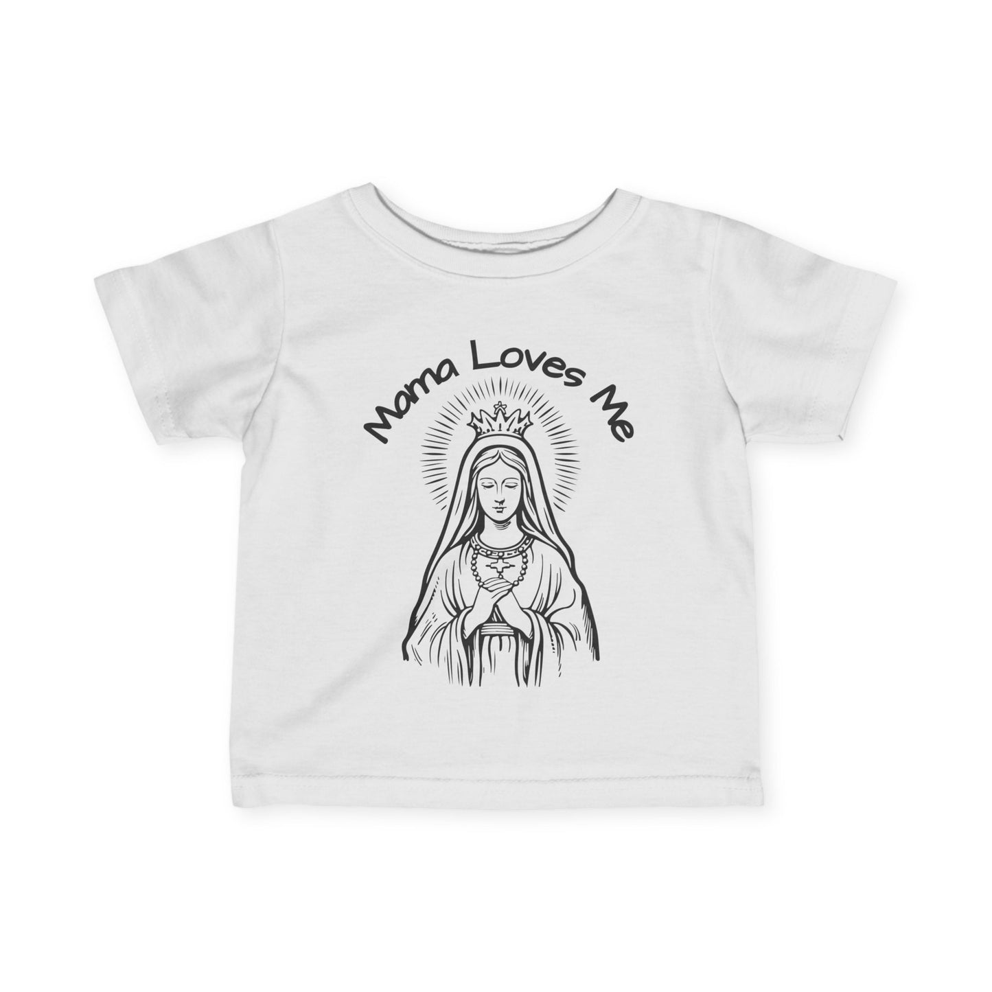 Mama Loves Me—Our Lady Queen of Heaven | Baby Tee