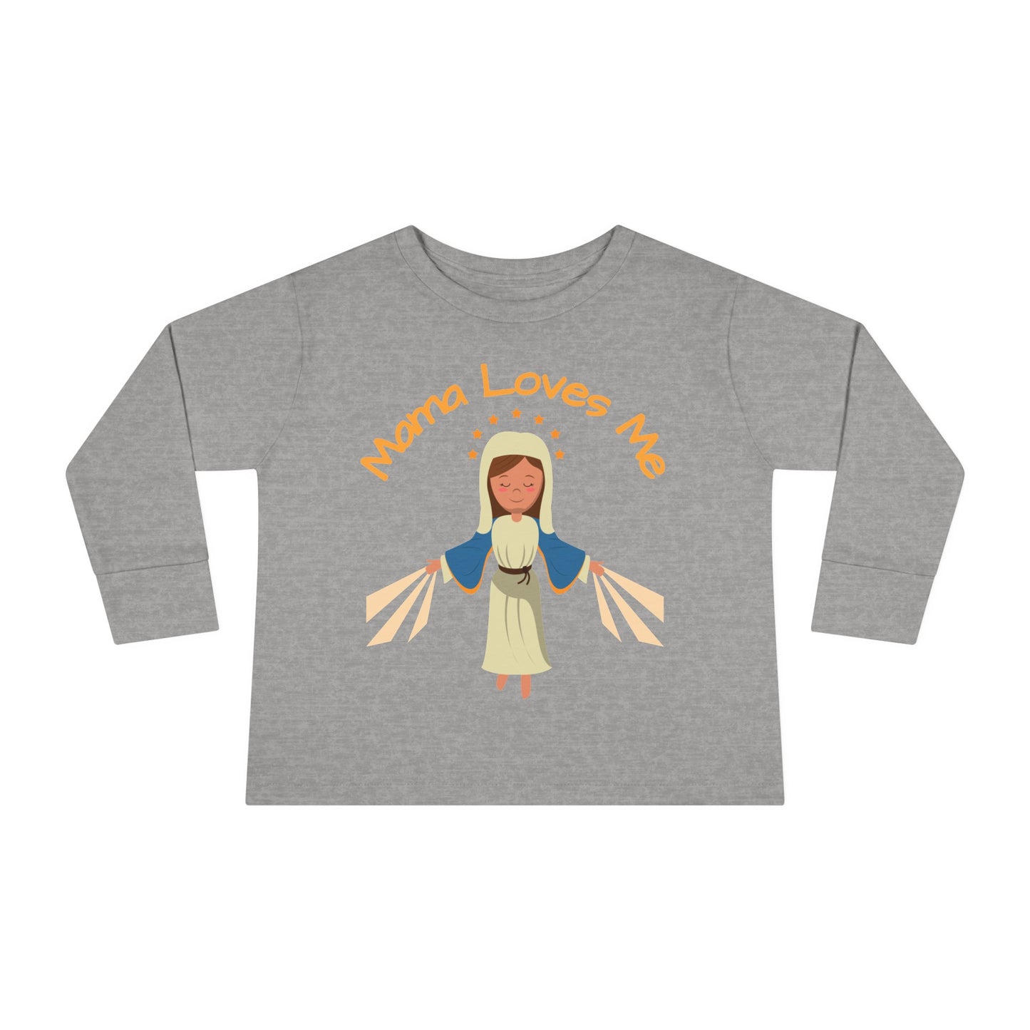 Mama Loves Me—Immaculate Conception | Boy & Girl Toddler Long Sleeve T-Shirt
